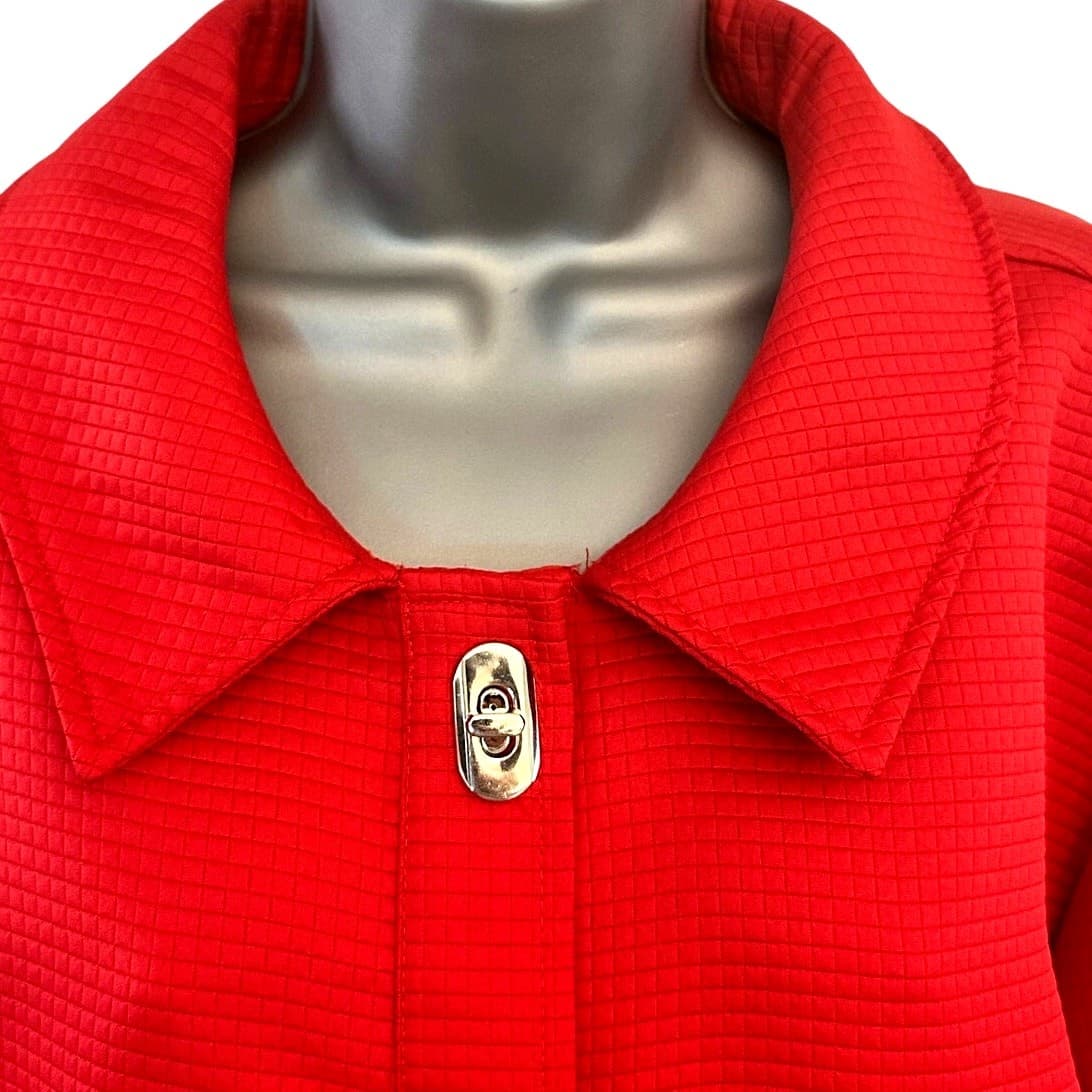 Maggie Barnes Red Ladies Jacket w/ 3/4 Sleeves and 2 Pockets 1X 18/20 - Thumbnail 2