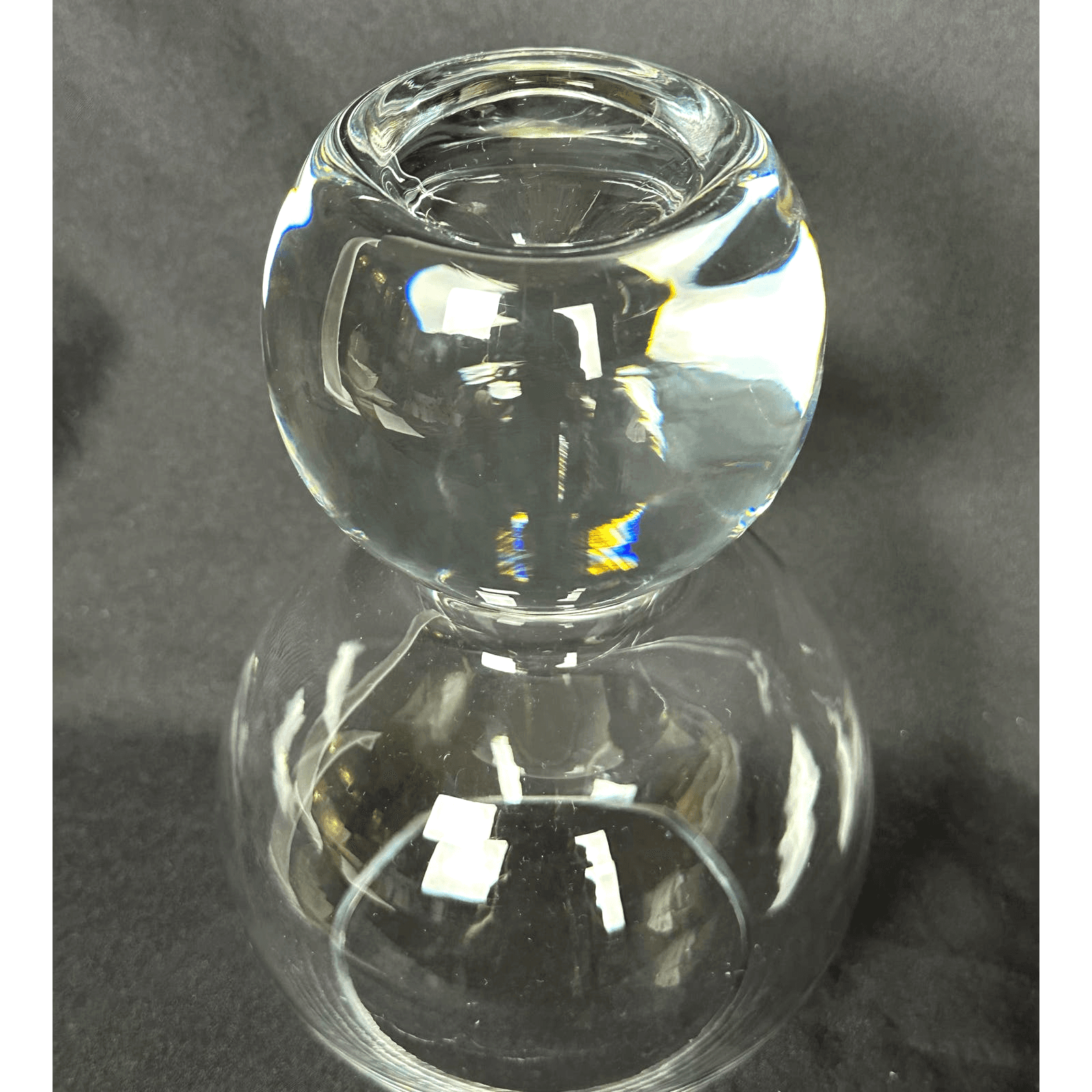 Studio Nova Heavy Blown Art Glass Elegant Exquisite Vintage Vase Poland-8.75" - Thumbnail 2