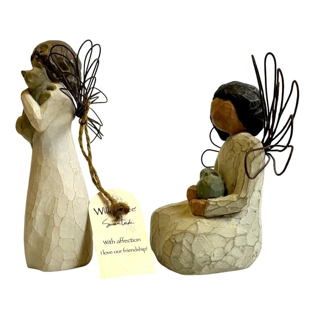 Demdaco Vintage Willow Tree " With Affection" and "Angel of Protection" Set of 2 - Thumbnail 4