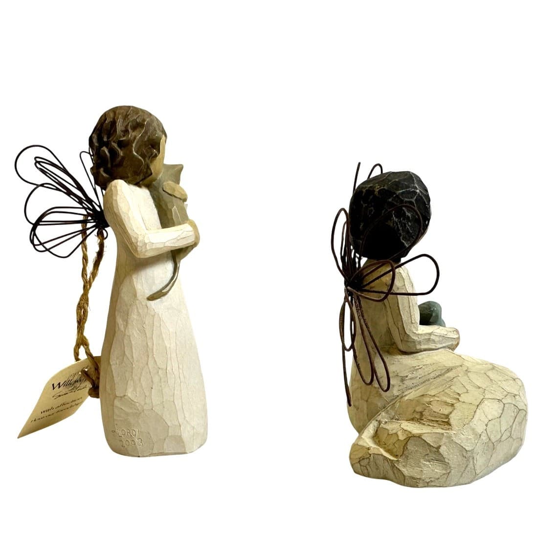 Demdaco Vintage Willow Tree " With Affection" and "Angel of Protection" Set of 2 - Thumbnail 2