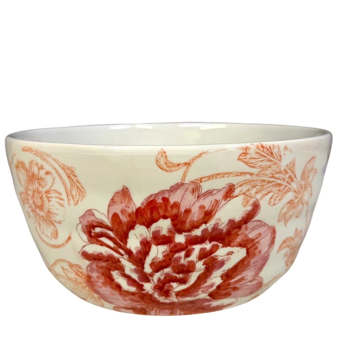 Maxcera Corp Retired 2009-2012 Floral Toile MXEFLTO 7" Round Serving Bowl - Thumbnail 2