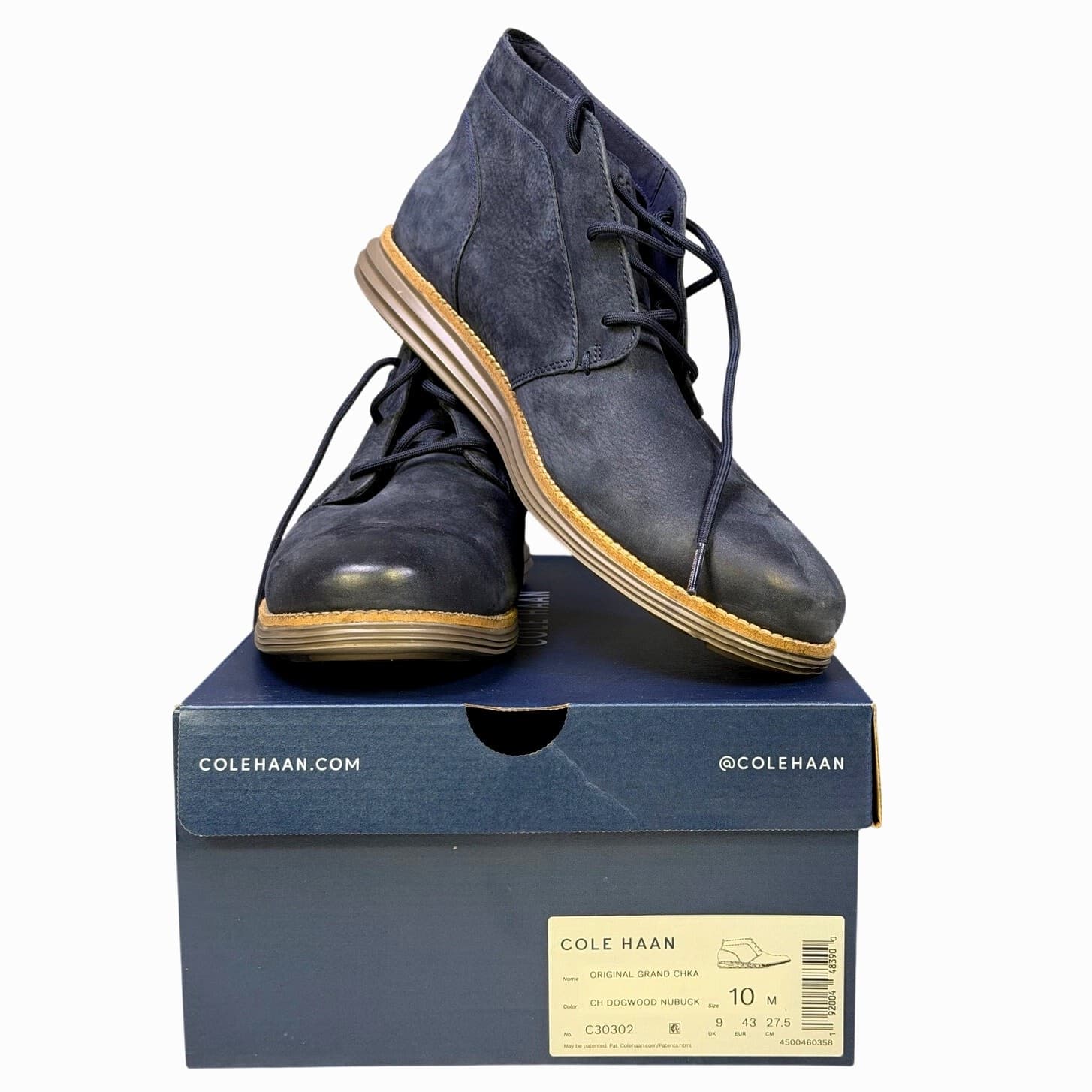 Cole Haan Original Grand Chukka 10M Gray Nubuck Casual Boots Comfort Lace C30302 - Thumbnail 3