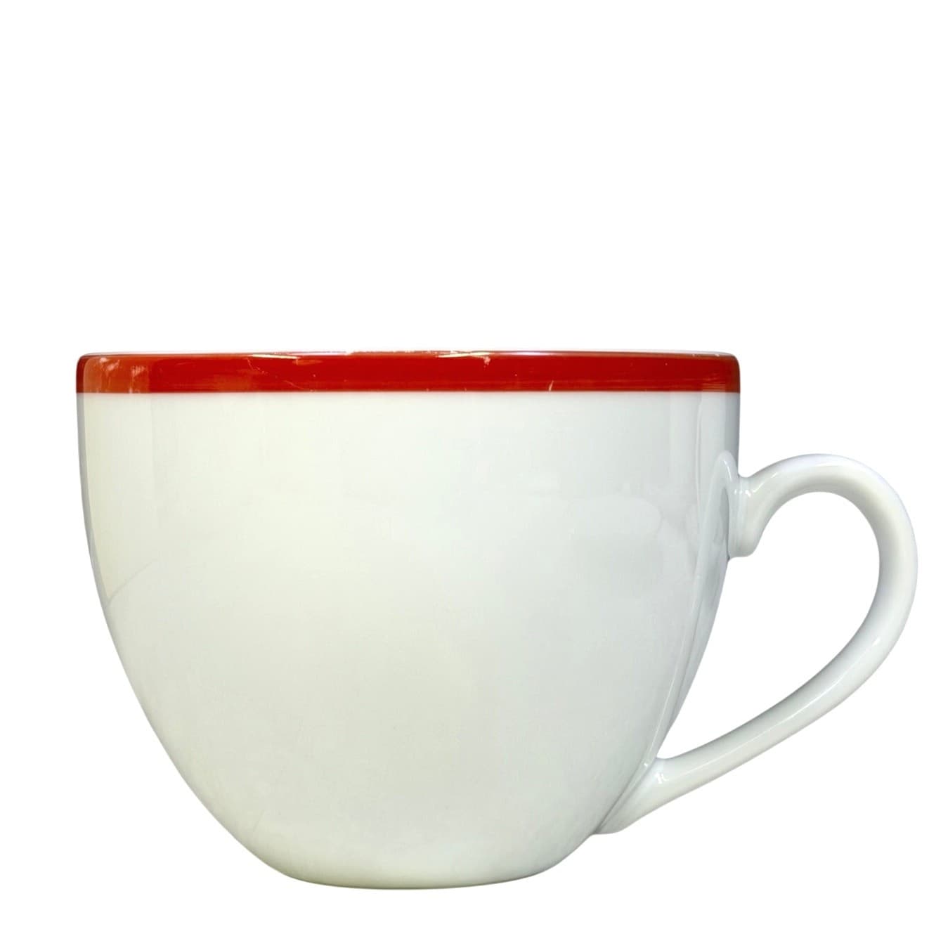 Williams Sonoma Japan 2006-2023 Brasserie Red Band Flat Cups/Saucers-Set of 3 - Thumbnail 4