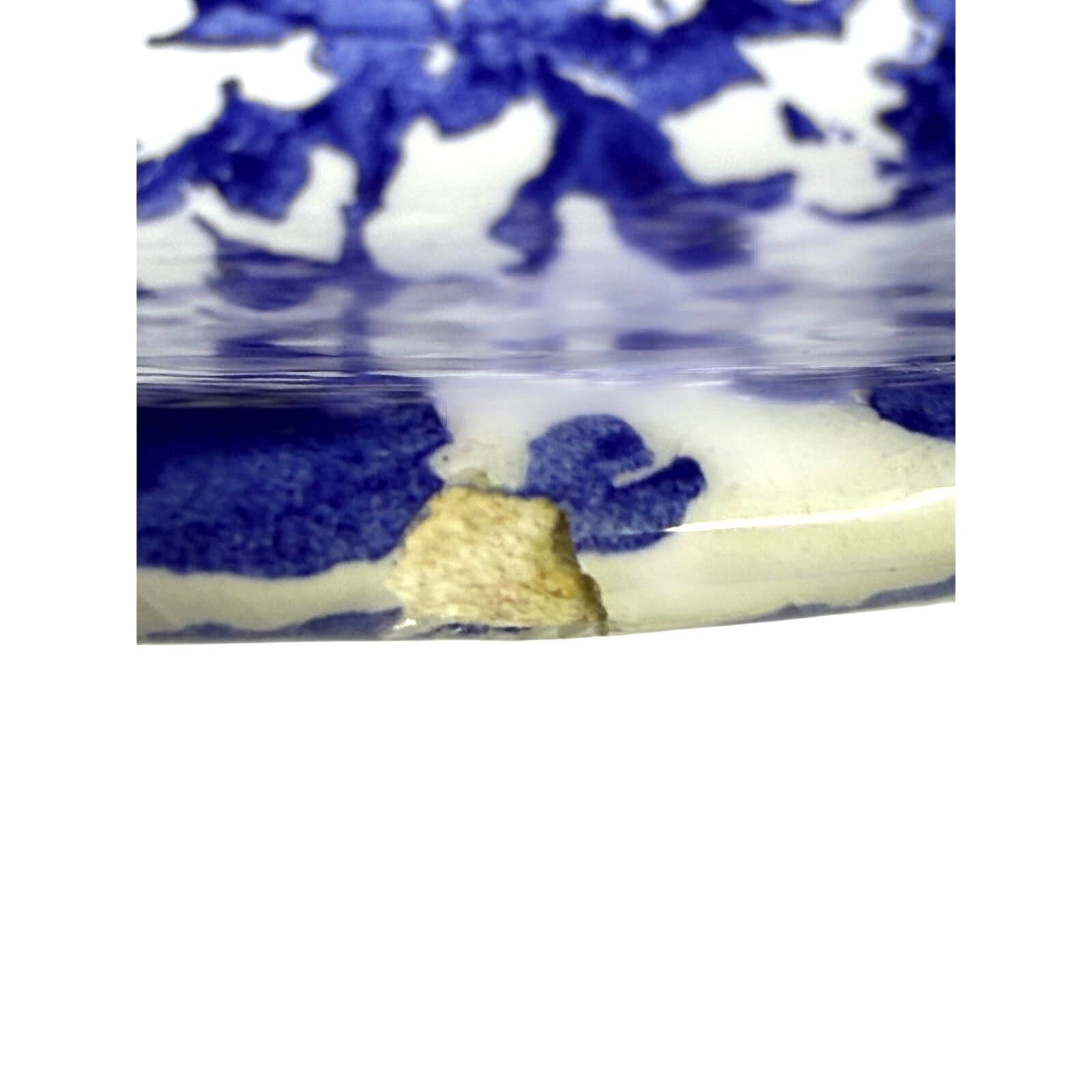 Leopoldo Piezi Stoviglierie Hand Painted Blue/White Italy 16" Serving Pasta Bowl - Thumbnail 4