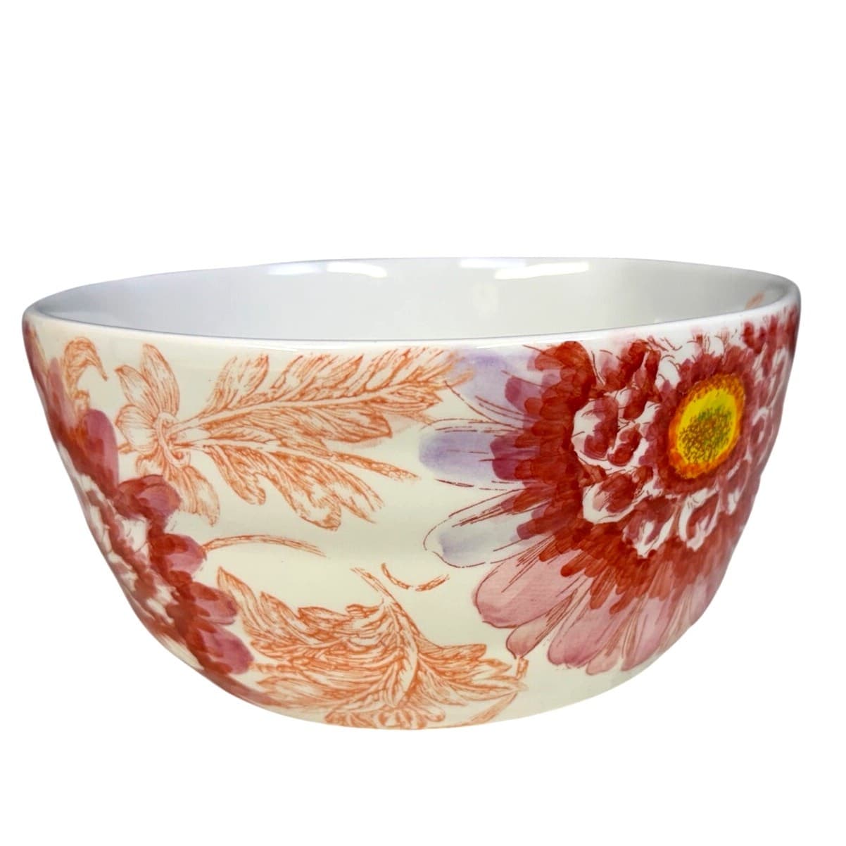 Maxcera Corp Retired 2009-2012 Floral Toile MXEFLTO 7" Round Serving Bowl - Thumbnail 4