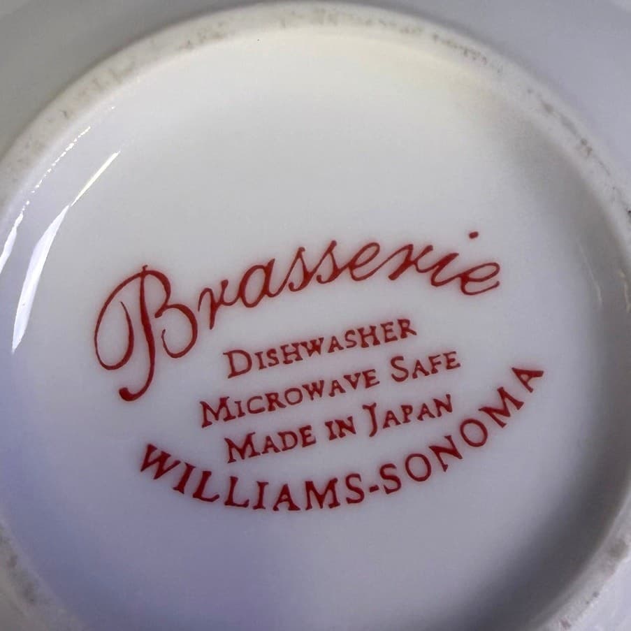 Williams Sonoma Japan 2006-2023 Brasserie Red Band 5.5" Cereal Bowls-Set of 3 - Thumbnail 5