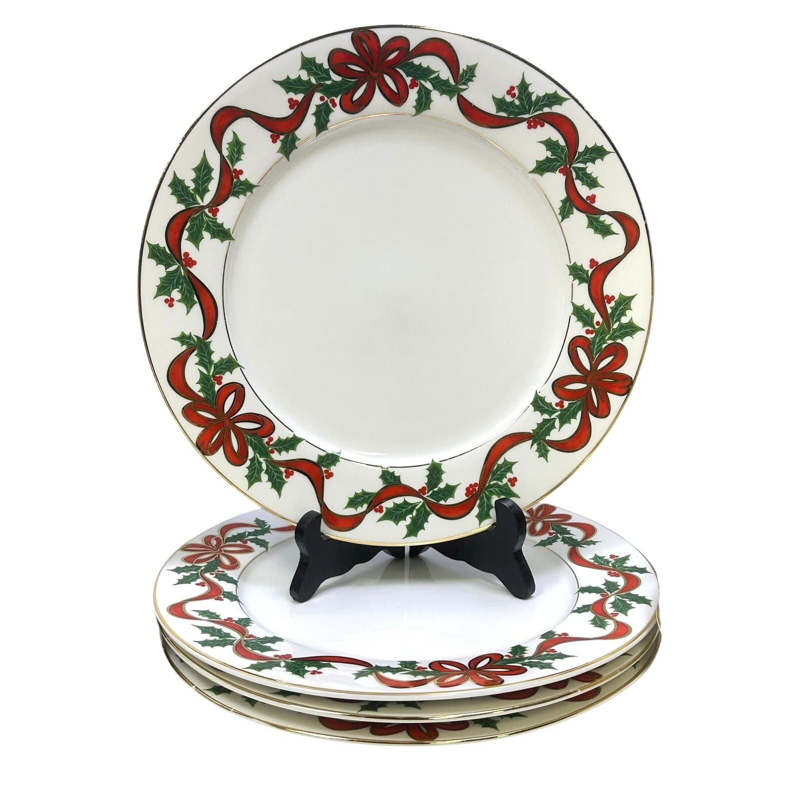 American Atelier 1995-1998 Holiday Ribbon 5-Piece Place Settings-Service for 4 - Thumbnail 4