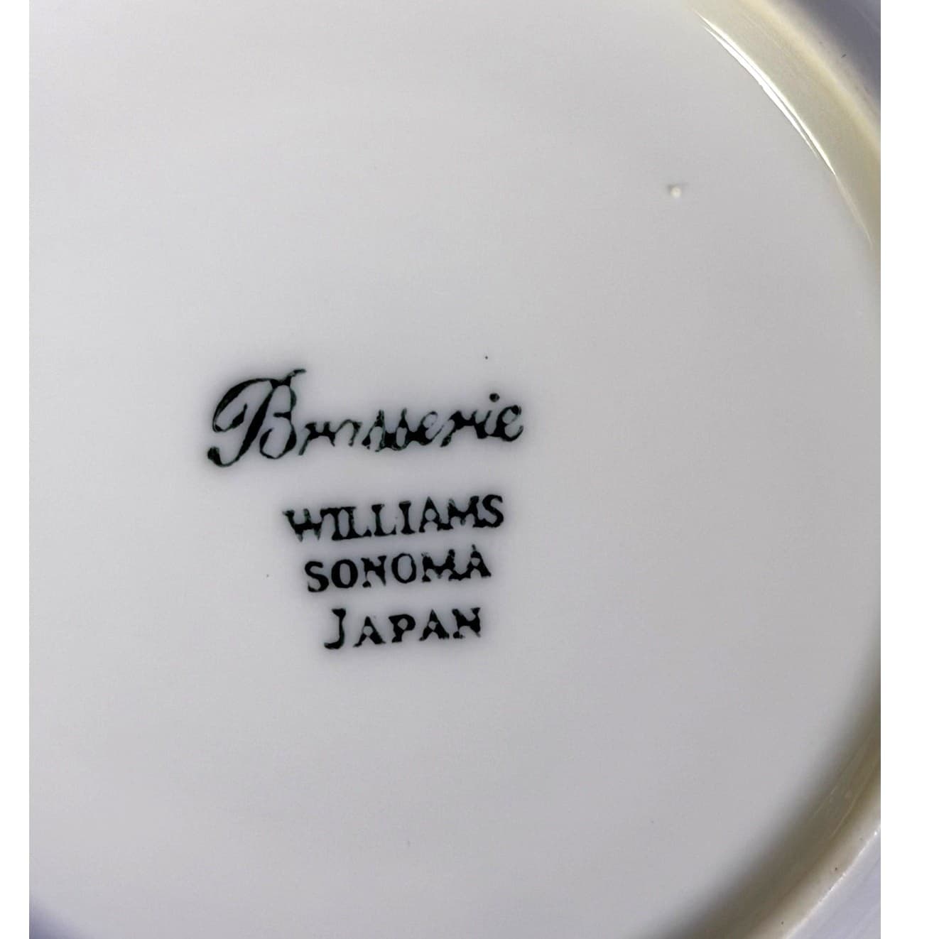 Williams Sonoma Japan 2006-2023 Brasserie Blue Band Flat Cups/Saucers-Set of 2 - Thumbnail 7