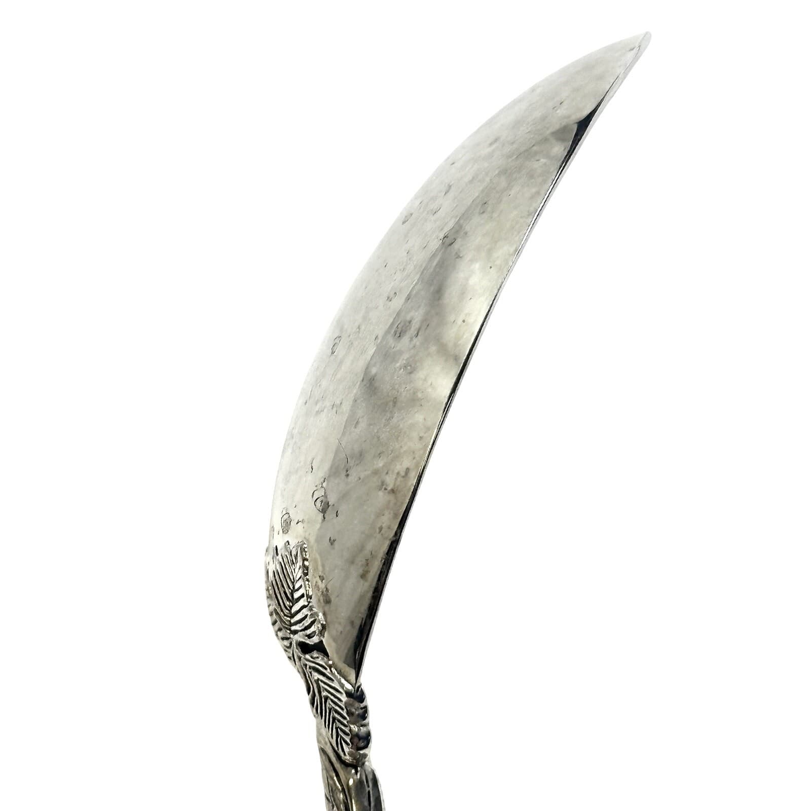 Godinger Grapevine Heavy Ornate 11" Pierced Handle Silver Plate Serving Spoon! - Thumbnail 4
