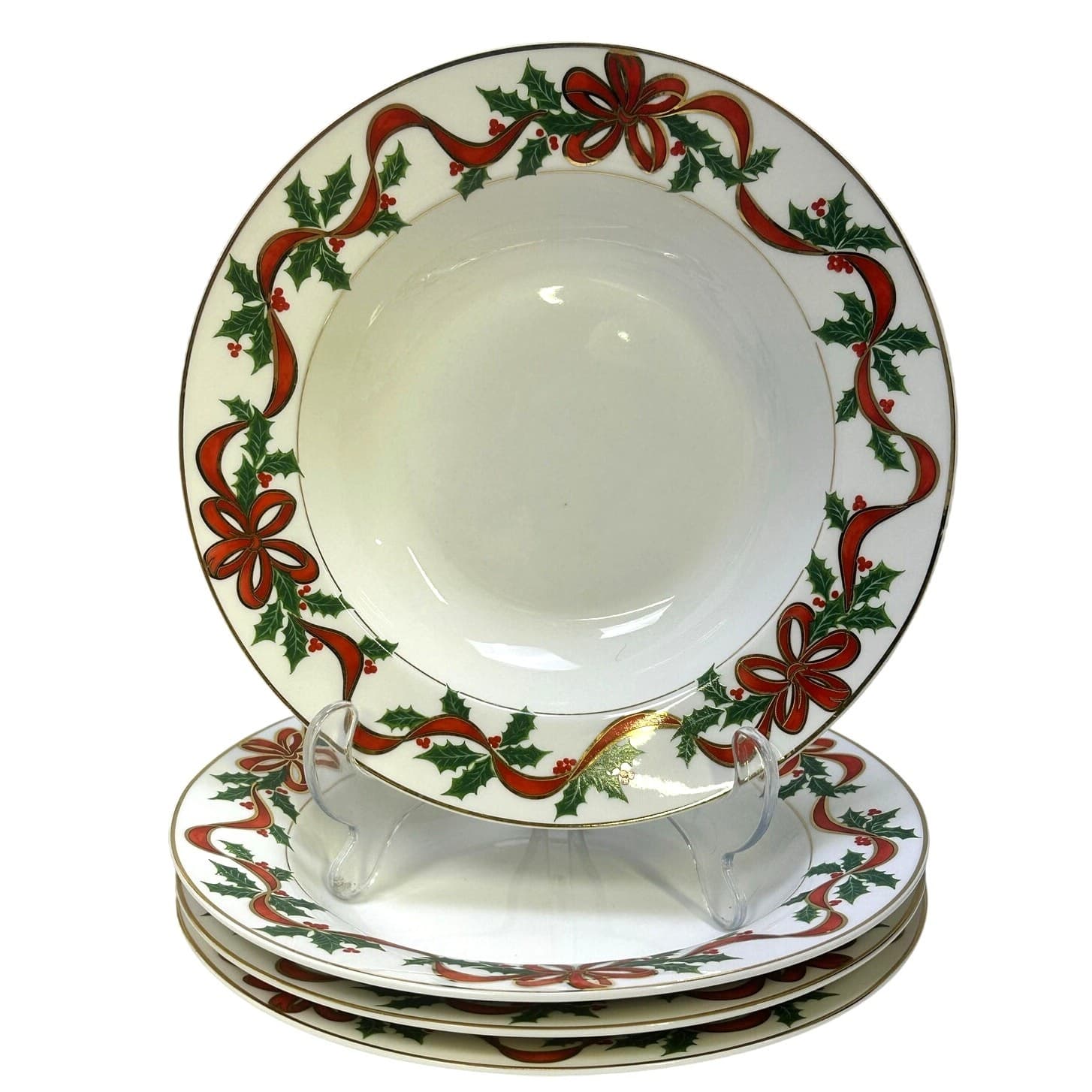 American Atelier 1995-1998 Holiday Ribbon 5-Piece Place Settings-Service for 4 - Thumbnail 6