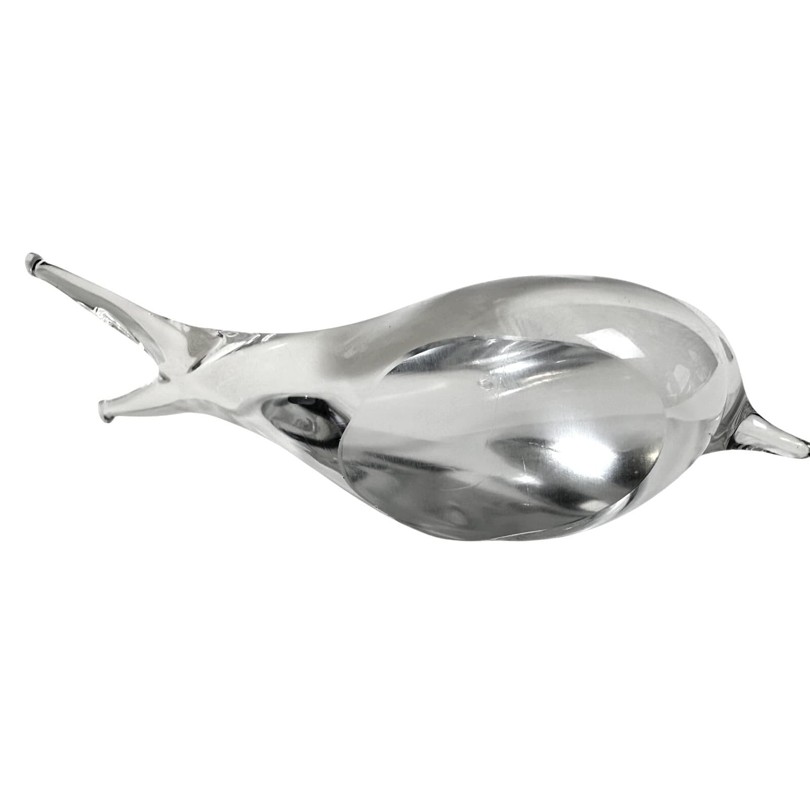 Heavy Clear Glass Murano Style Bird Display Piece/Paperweight-Excellent! - Thumbnail 6