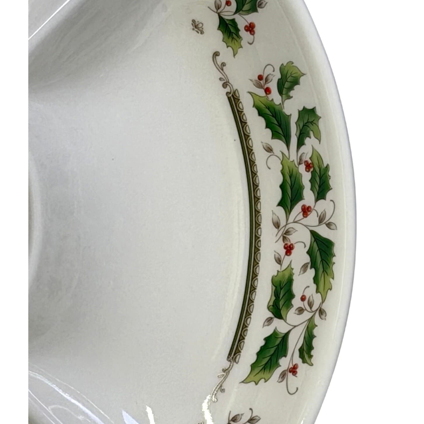 Royal Limited Japan 'Holly Holiday' Vintage 12.75" Divided Relish Vegetable Tray - Thumbnail 5