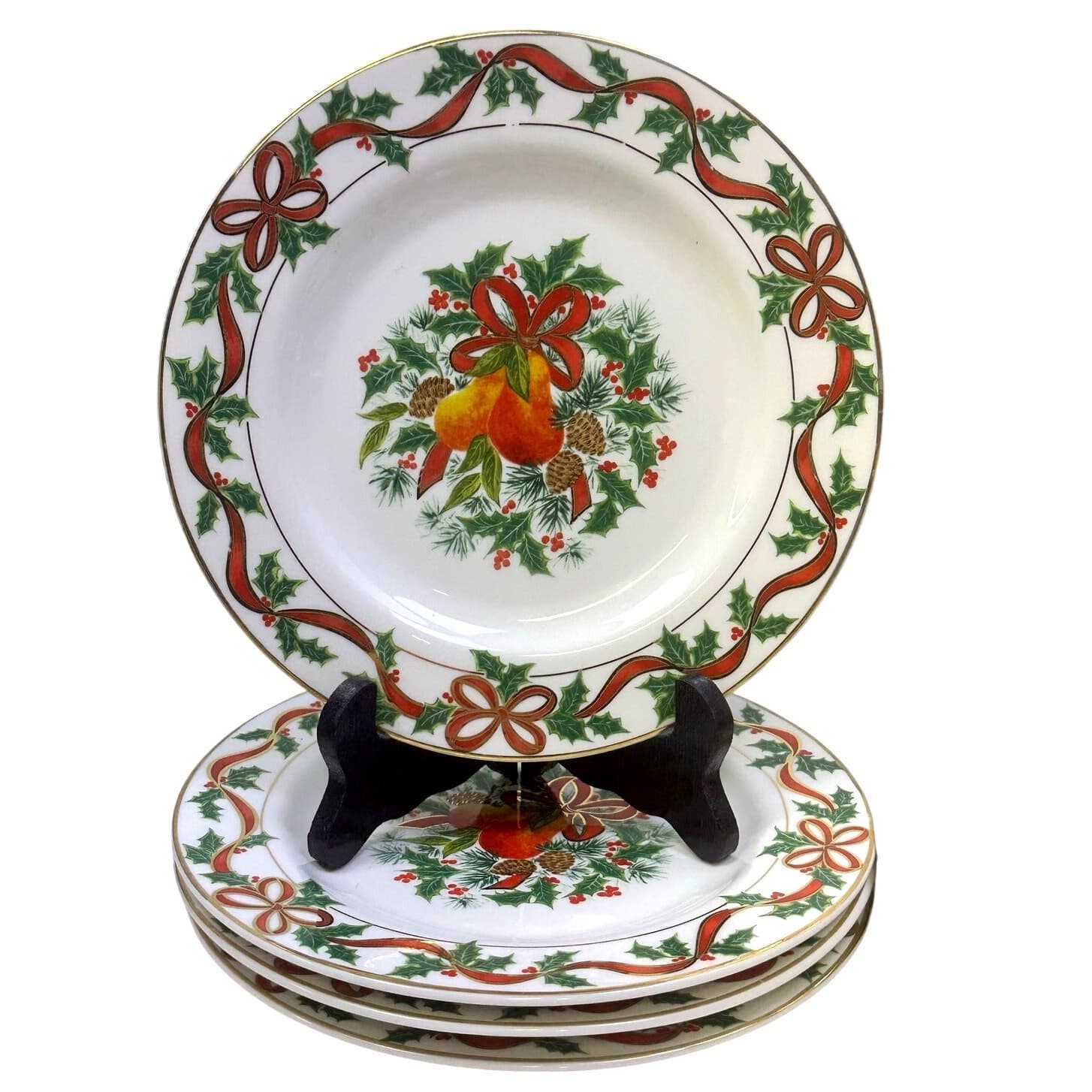 American Atelier 1995-1998 Holiday Ribbon 5-Piece Place Settings-Service for 4 - Thumbnail 3