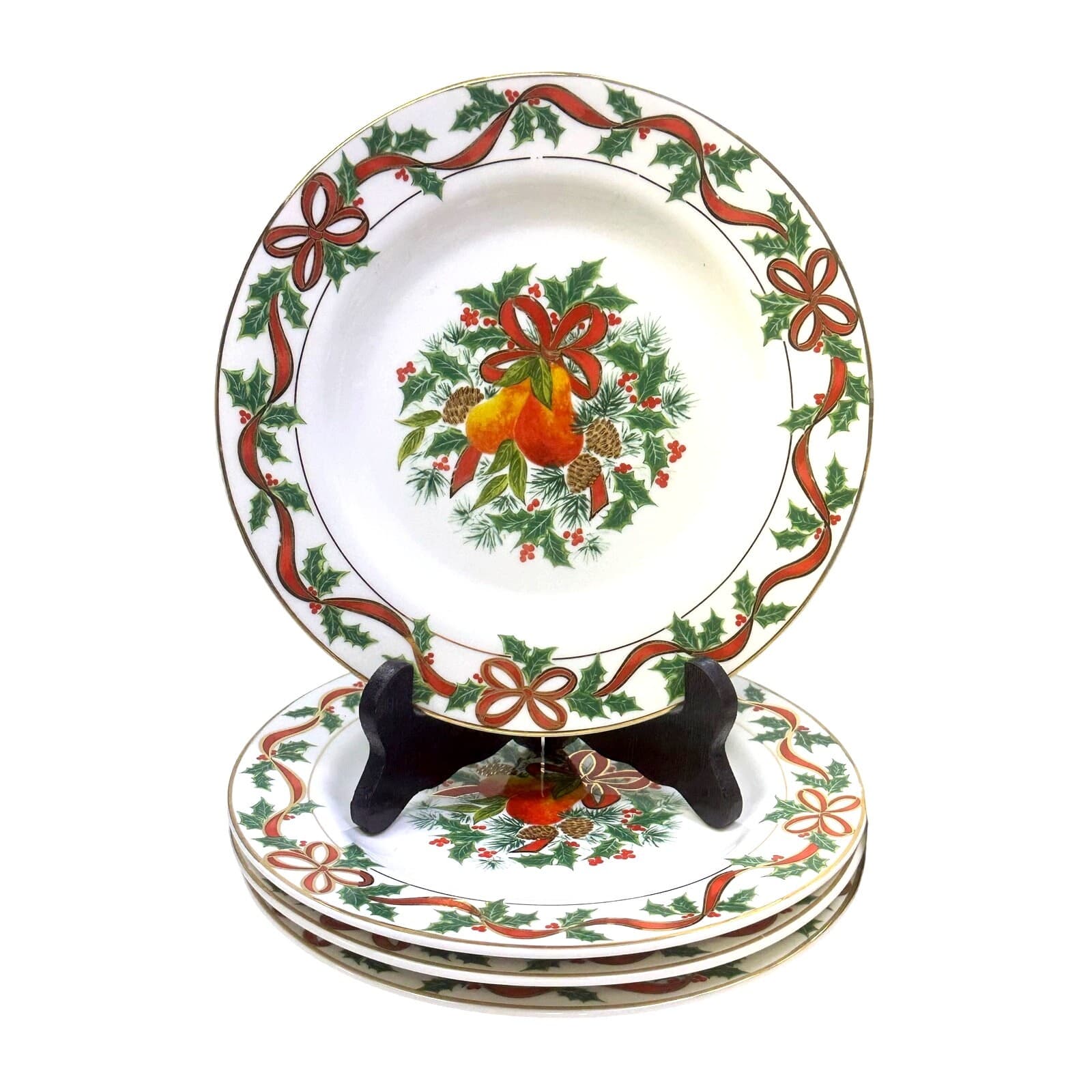 American Atelier 1995-1998 Holiday Ribbon 5-Piece Place Settings-Service for 4 - Thumbnail 3