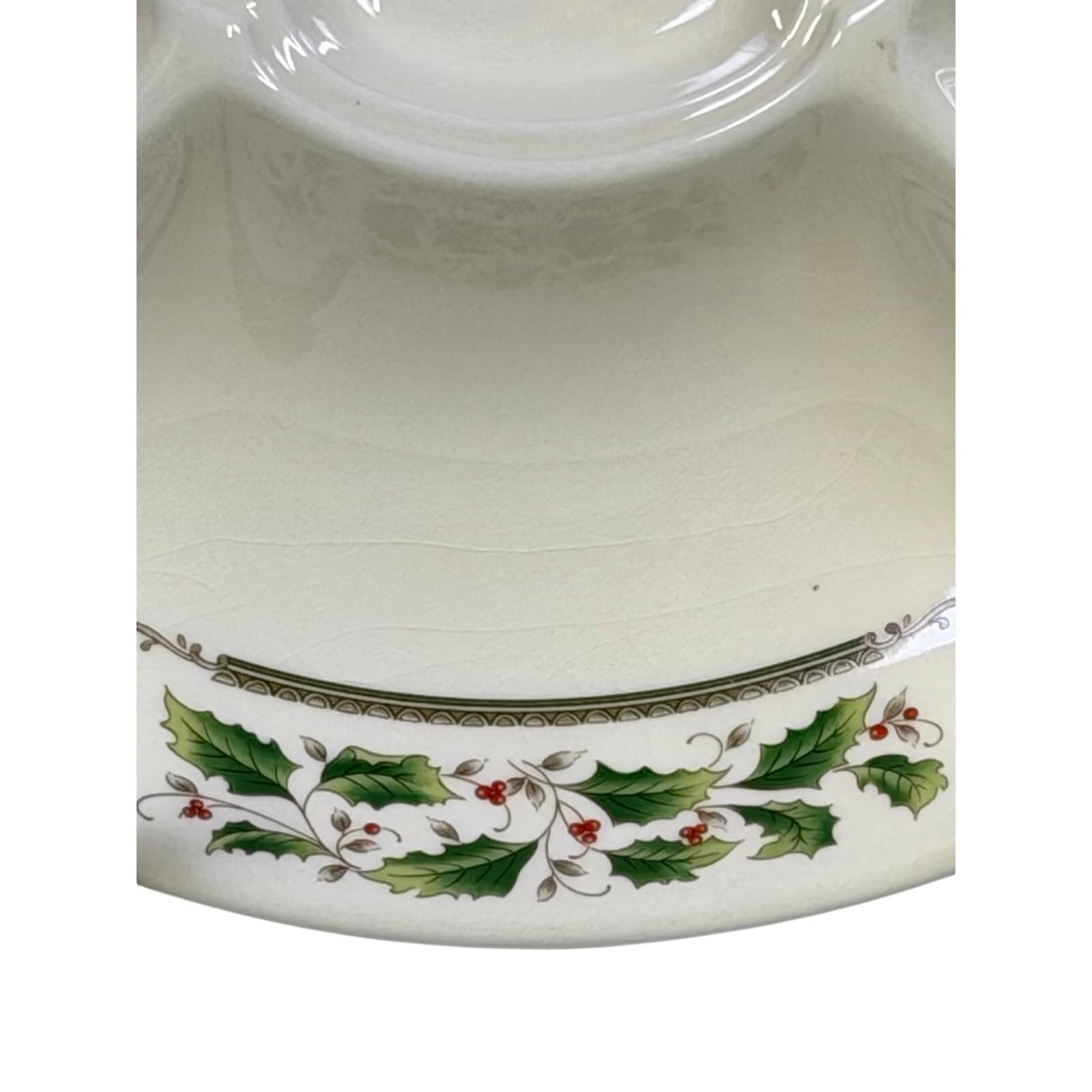Royal Limited Japan 'Holly Holiday' Vintage 12.75" Divided Relish Vegetable Tray - Thumbnail 6