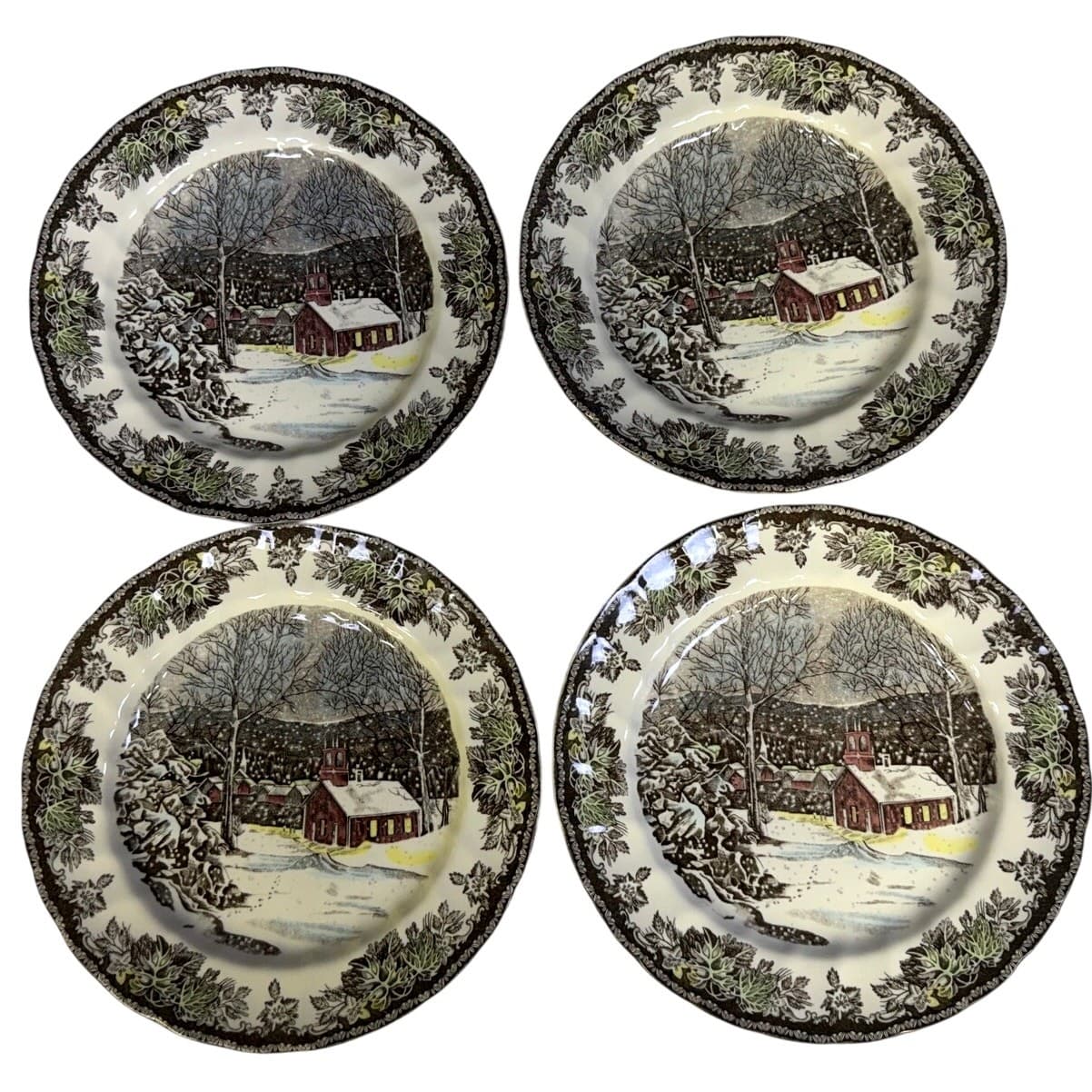 Johnson Bros Friendly Village England 1883 The School House 9.75" Plate-Set of 4 - Thumbnail 3