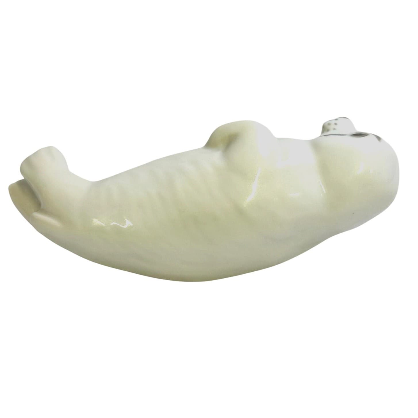 Bing & Grondahl Porcelain Baby Seal Figurine #2472 TR Lying on Back-Excellent - Thumbnail 5