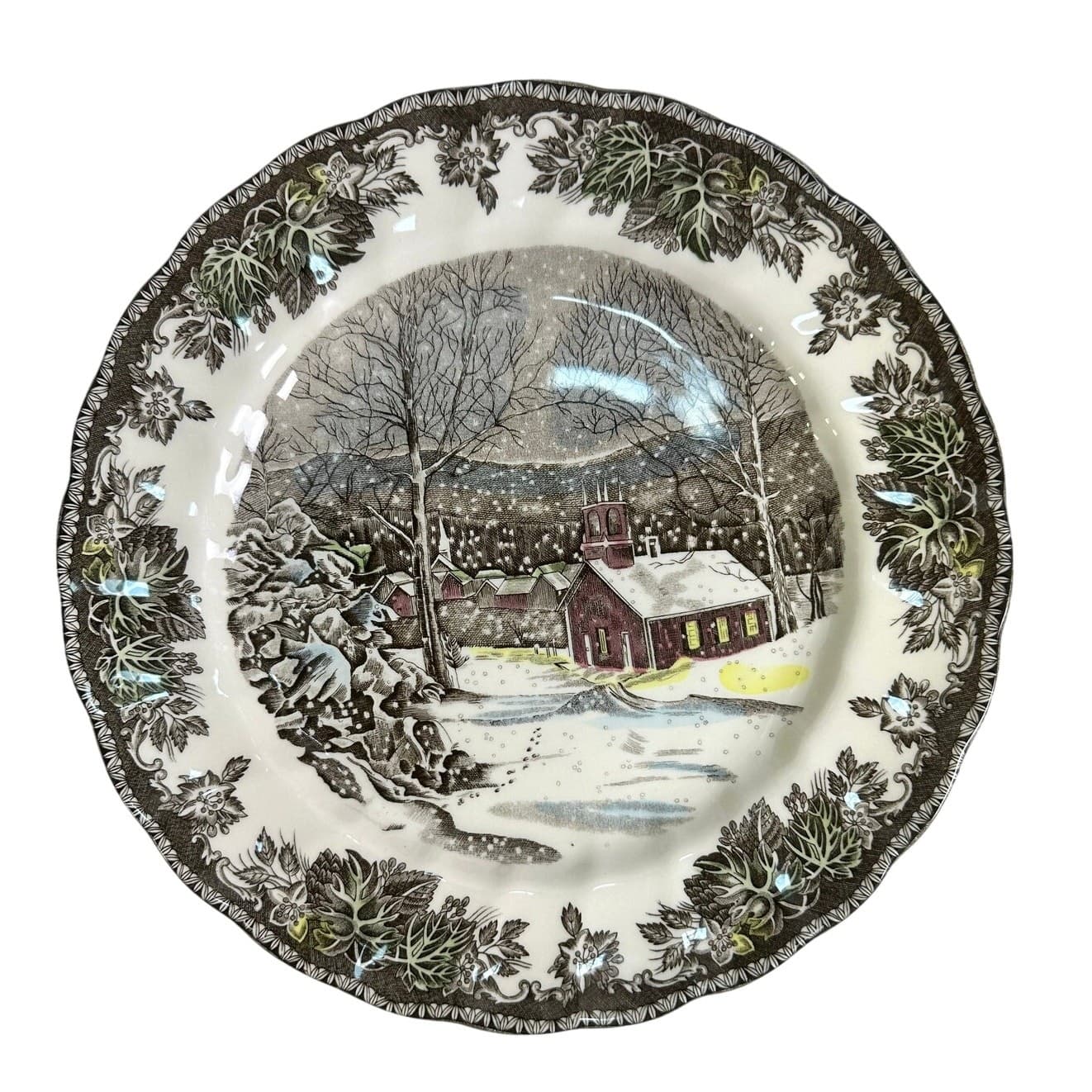 Johnson Bros Friendly Village England 1883 The School House 9.75" Plate-Set of 4 - Thumbnail 2