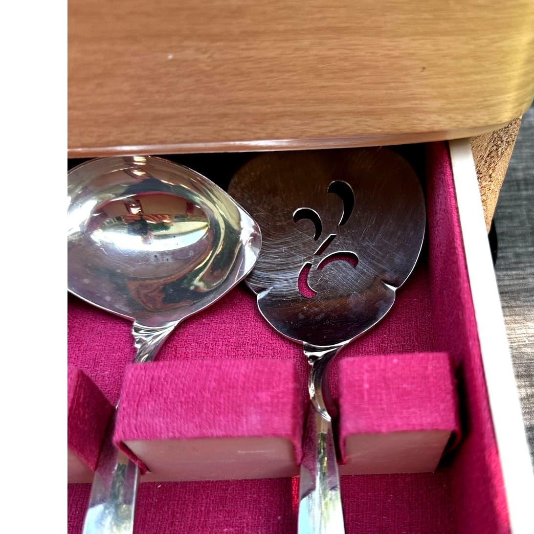 1847 MCM Rogers Bros 'Flair' 121-PC Silverplate Place Settings-Service for 16 - Thumbnail 14