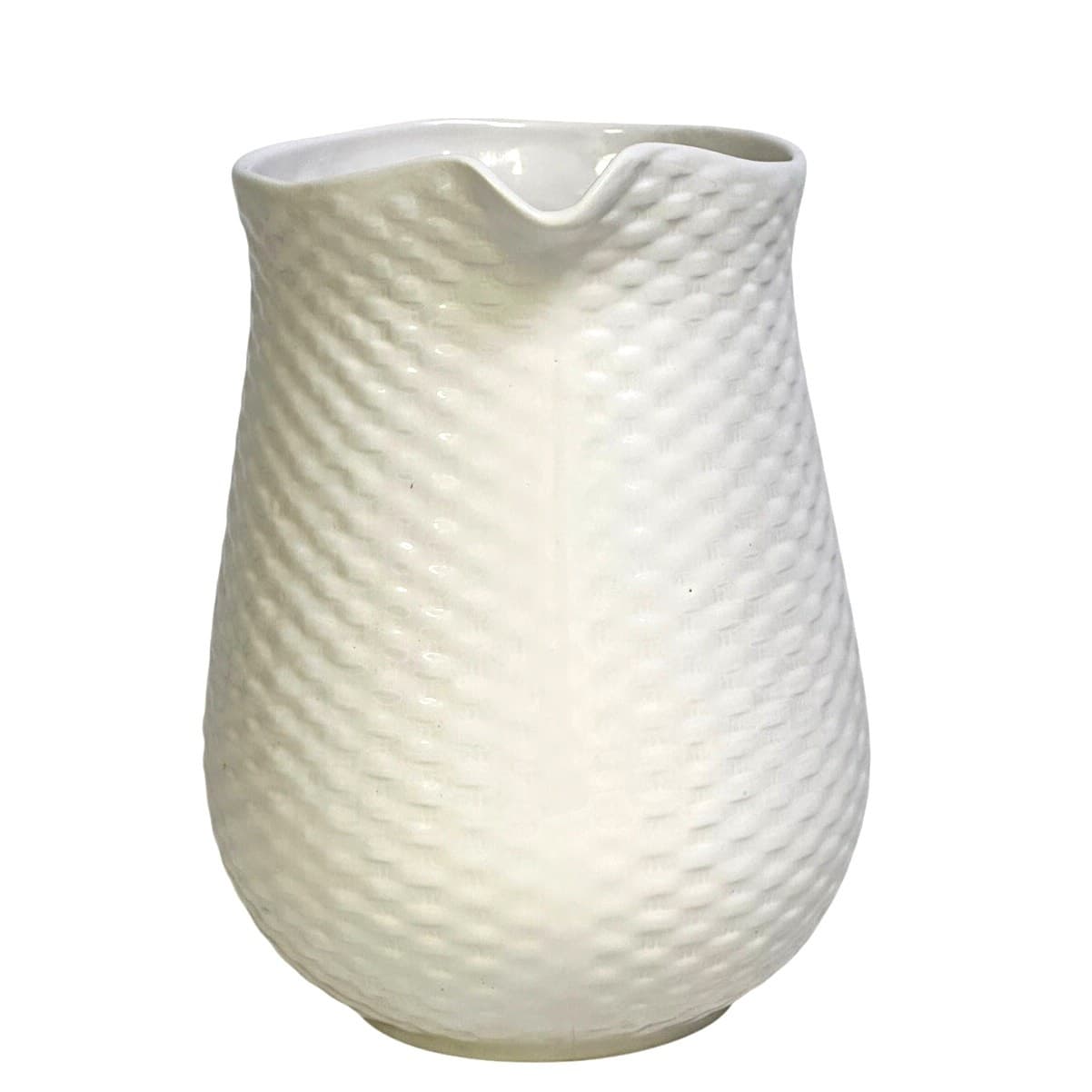 Basket Wreath by Tabletops Unlimited White Embossed Large 72 oz Pitcher - Thumbnail 4