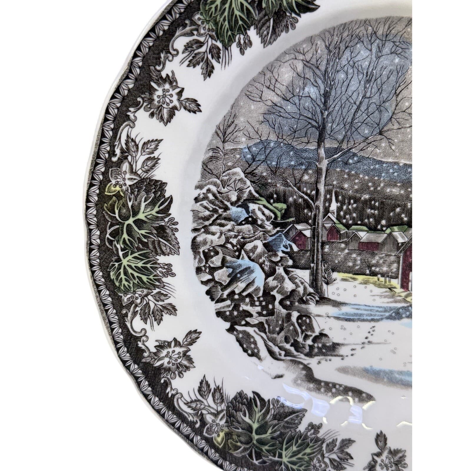 Johnson Bros Friendly Village England 1883 'The School House' 9.75" Dinner Plate - Thumbnail 3