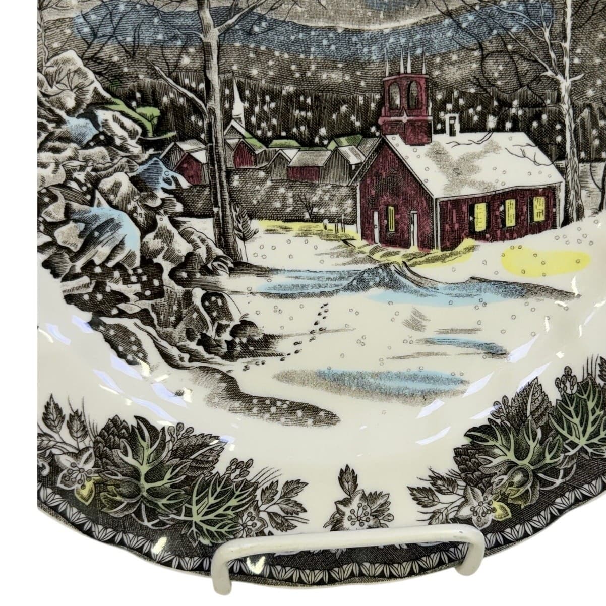 Johnson Bros Friendly Village England 1883 'The School House' 9.75" Dinner Plate - Thumbnail 6