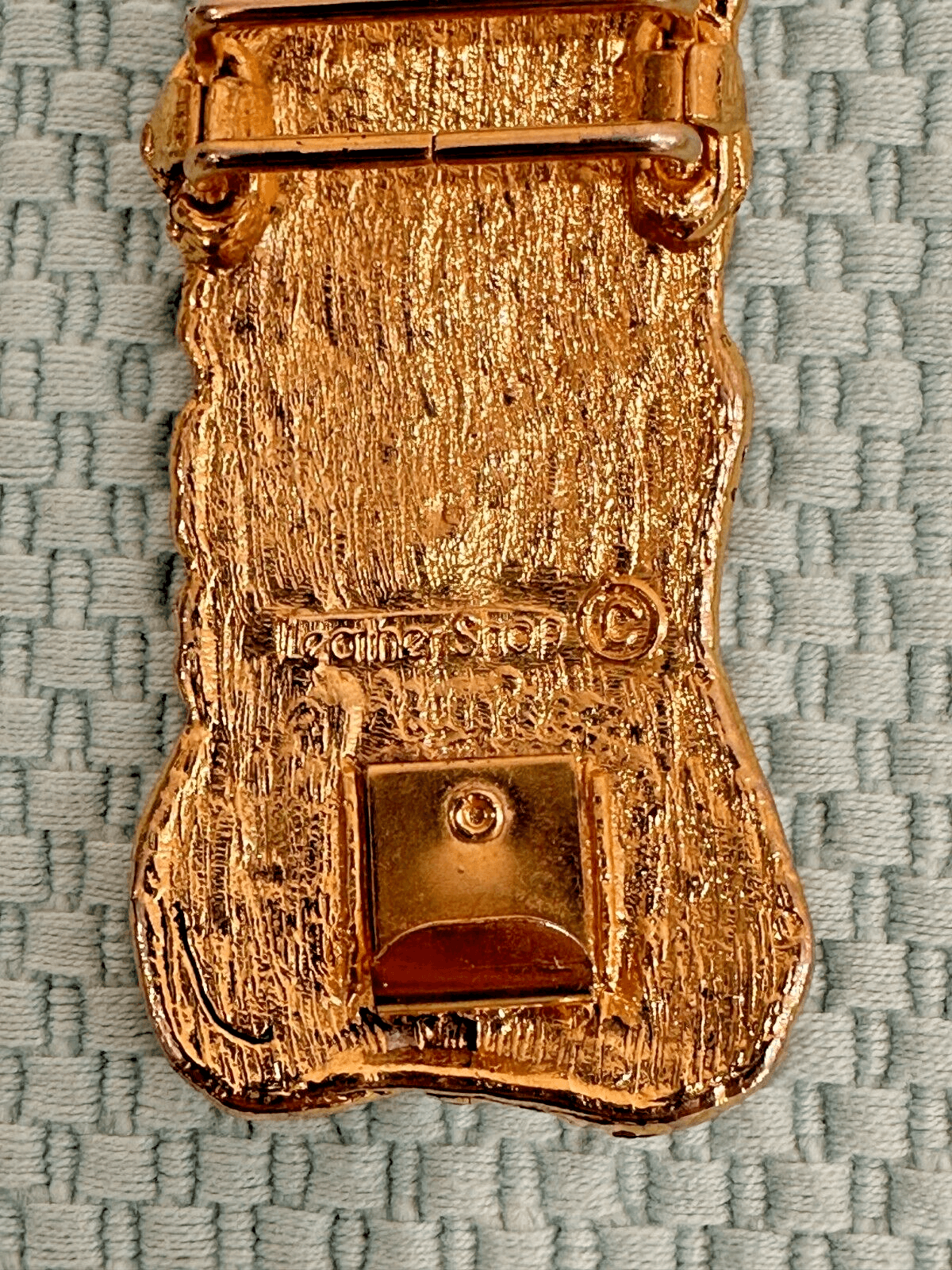 Leather Shop Art Nouveau Women's Belt Buckle 1980's - Thumbnail 3