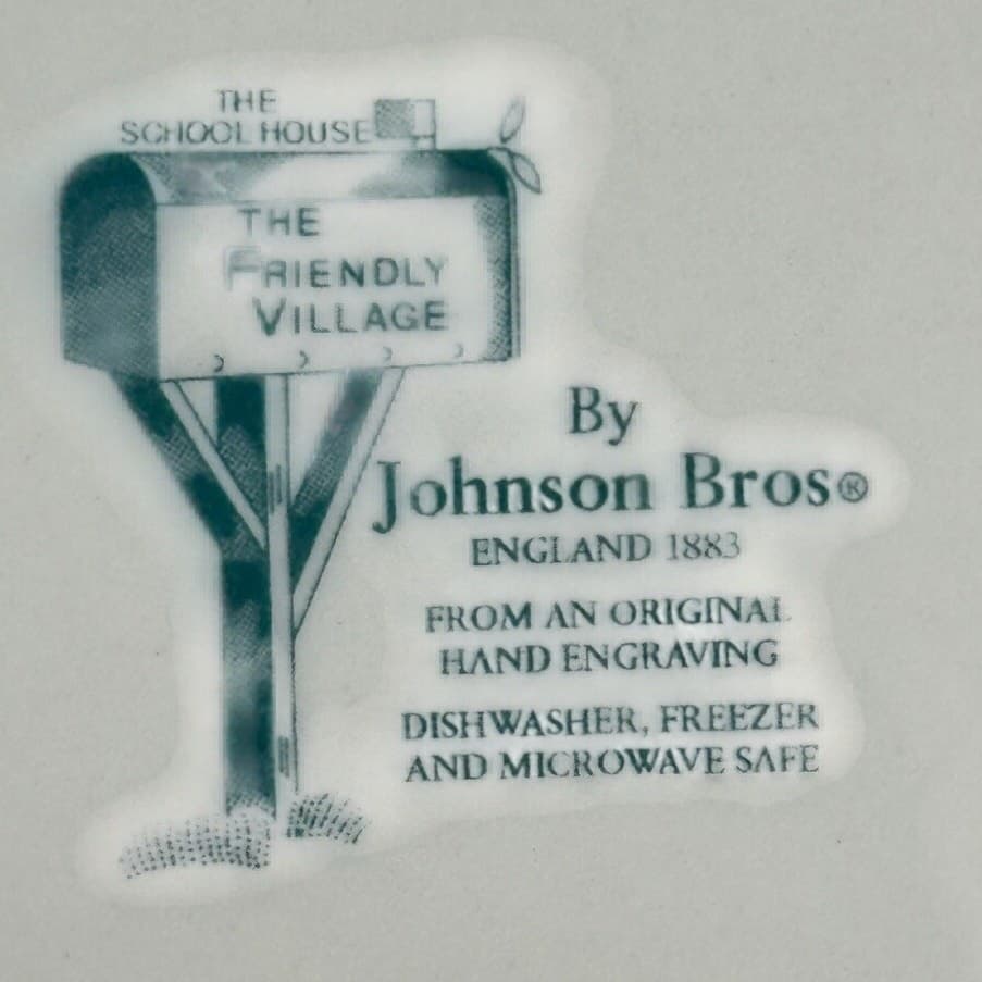 Johnson Bros Friendly Village England 1883 The School House 9.75" Plate-Set of 4 - Thumbnail 5
