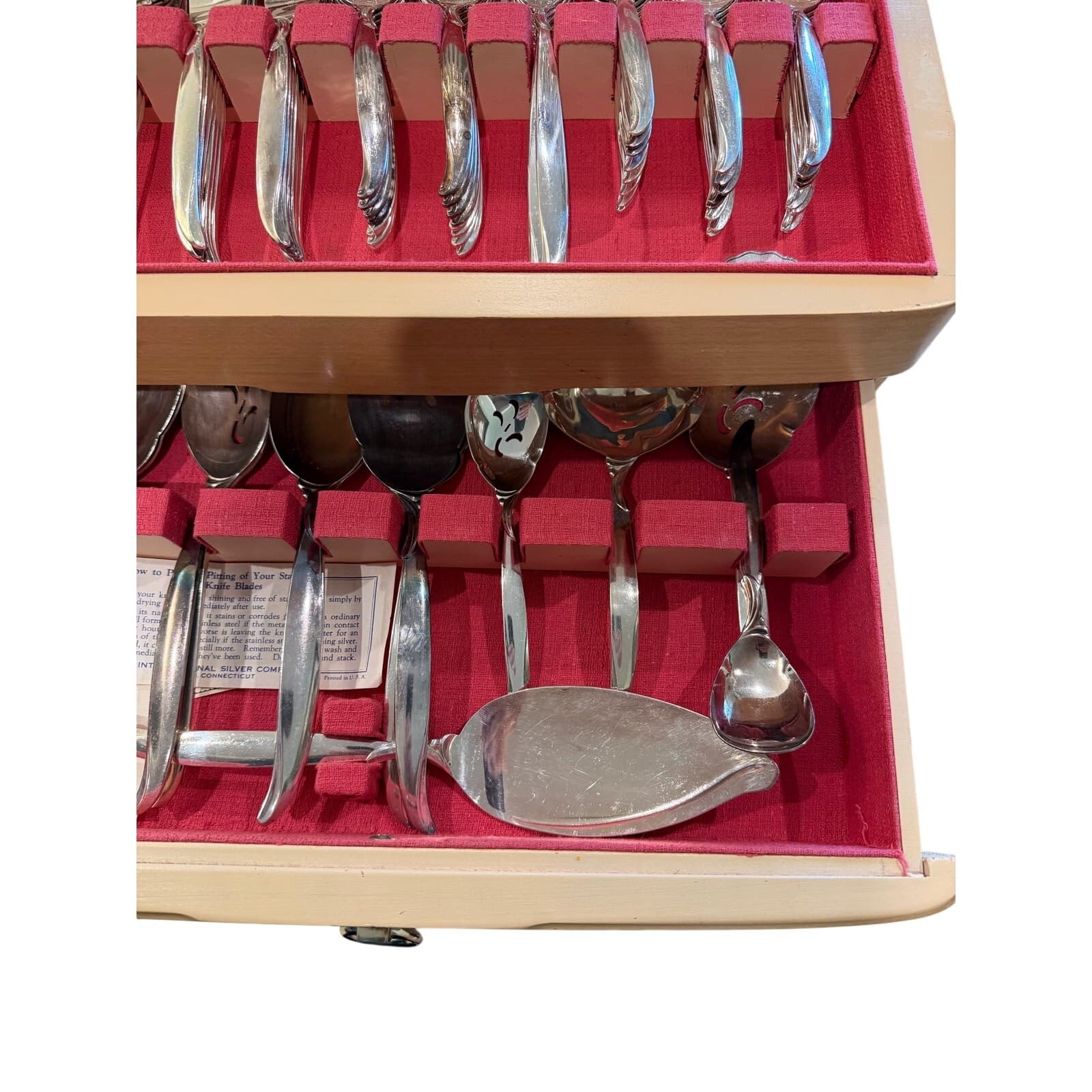 1847 MCM Rogers Bros 'Flair' 121-PC Silverplate Place Settings-Service for 16 - Thumbnail 16