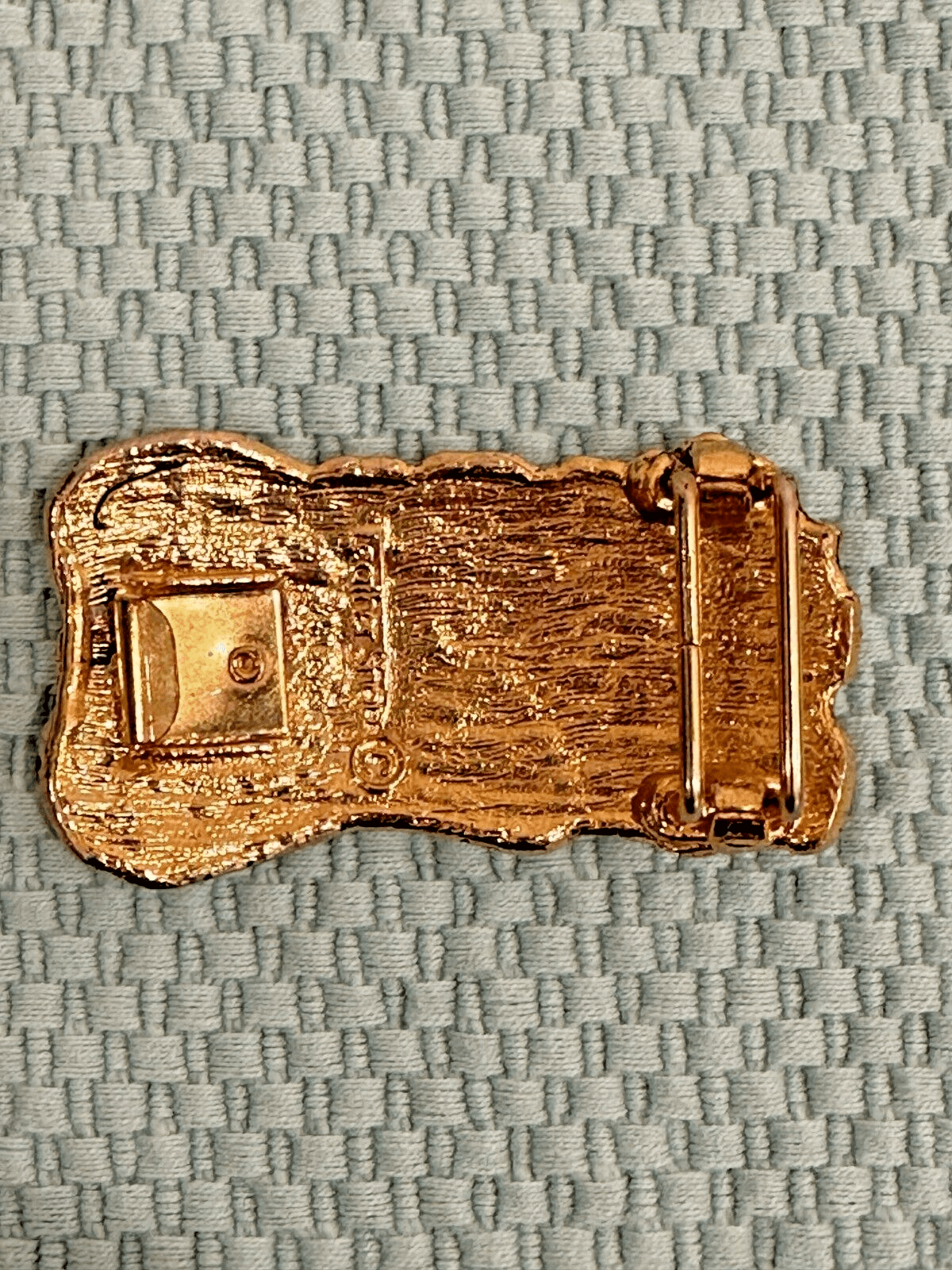 Leather Shop Art Nouveau Women's Belt Buckle 1980's - Thumbnail 2