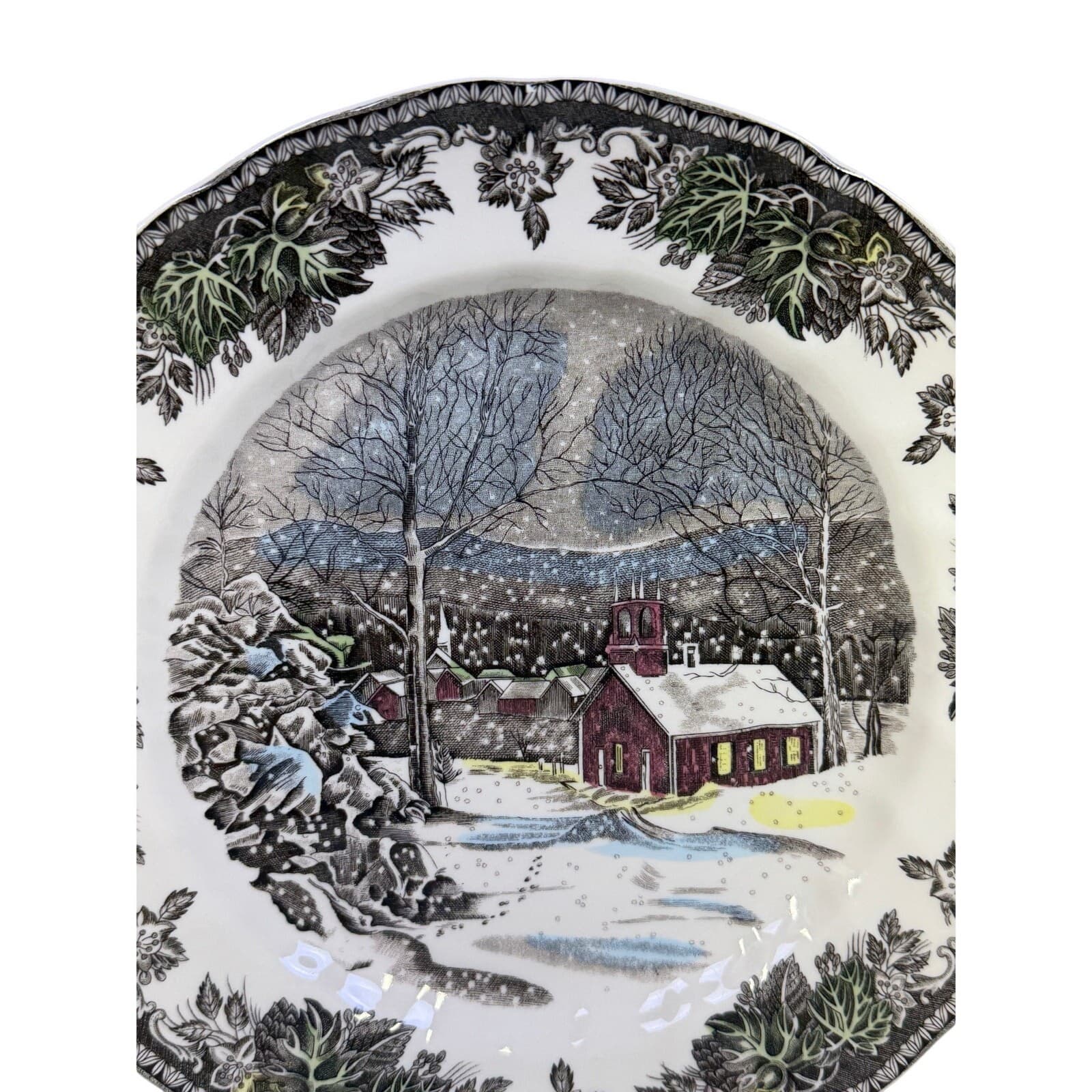 Johnson Bros Friendly Village England 1883 'The School House' 9.75" Dinner Plate - Thumbnail 4