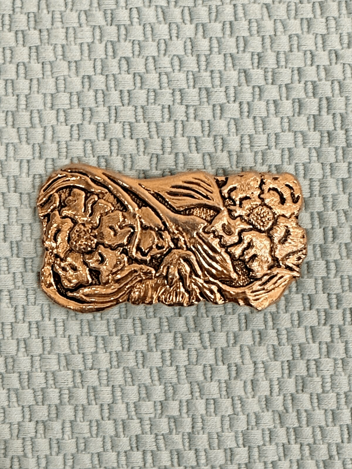 Leather Shop Art Nouveau Women's Belt Buckle 1980's