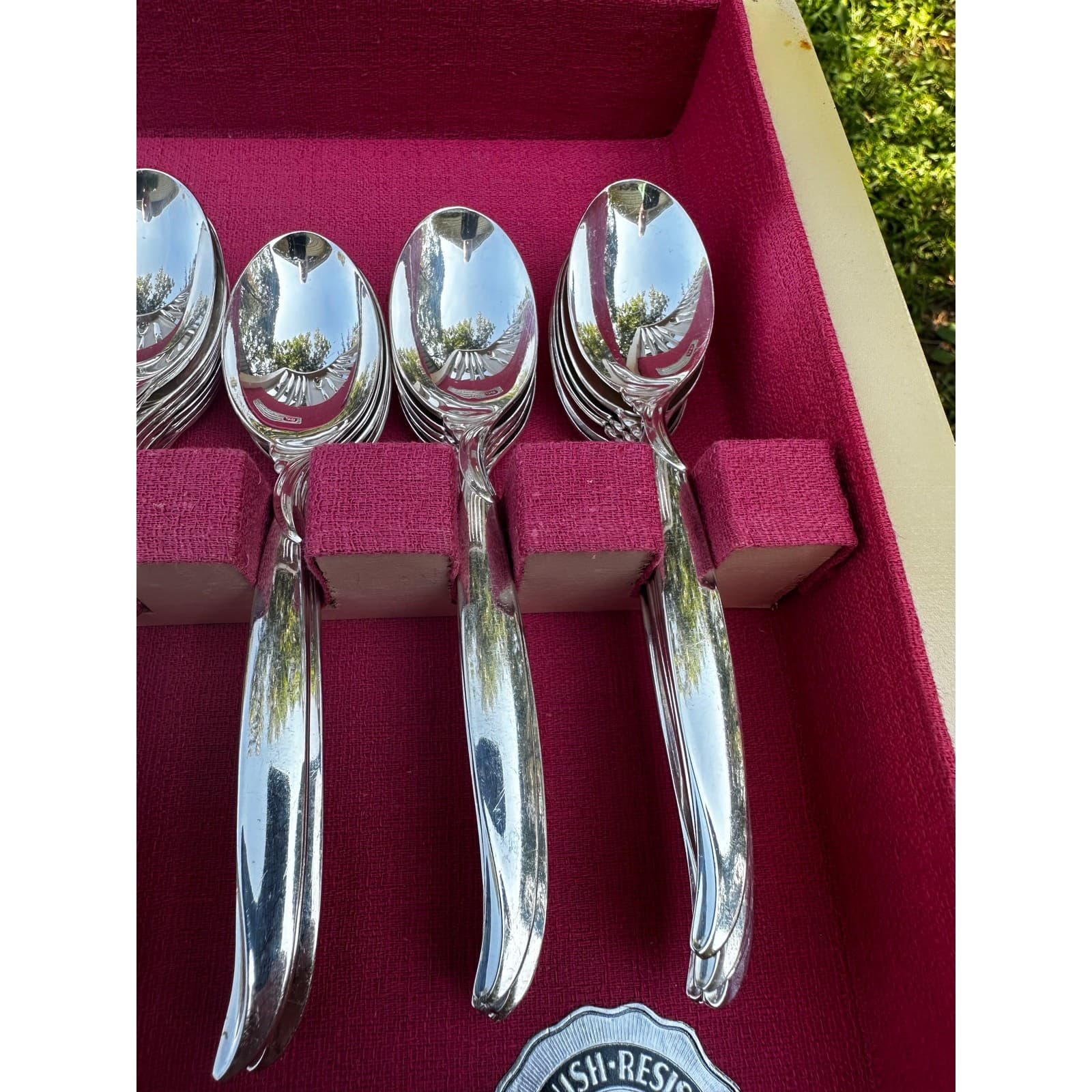 1847 MCM Rogers Bros 'Flair' 121-PC Silverplate Place Settings-Service for 16 - Thumbnail 19