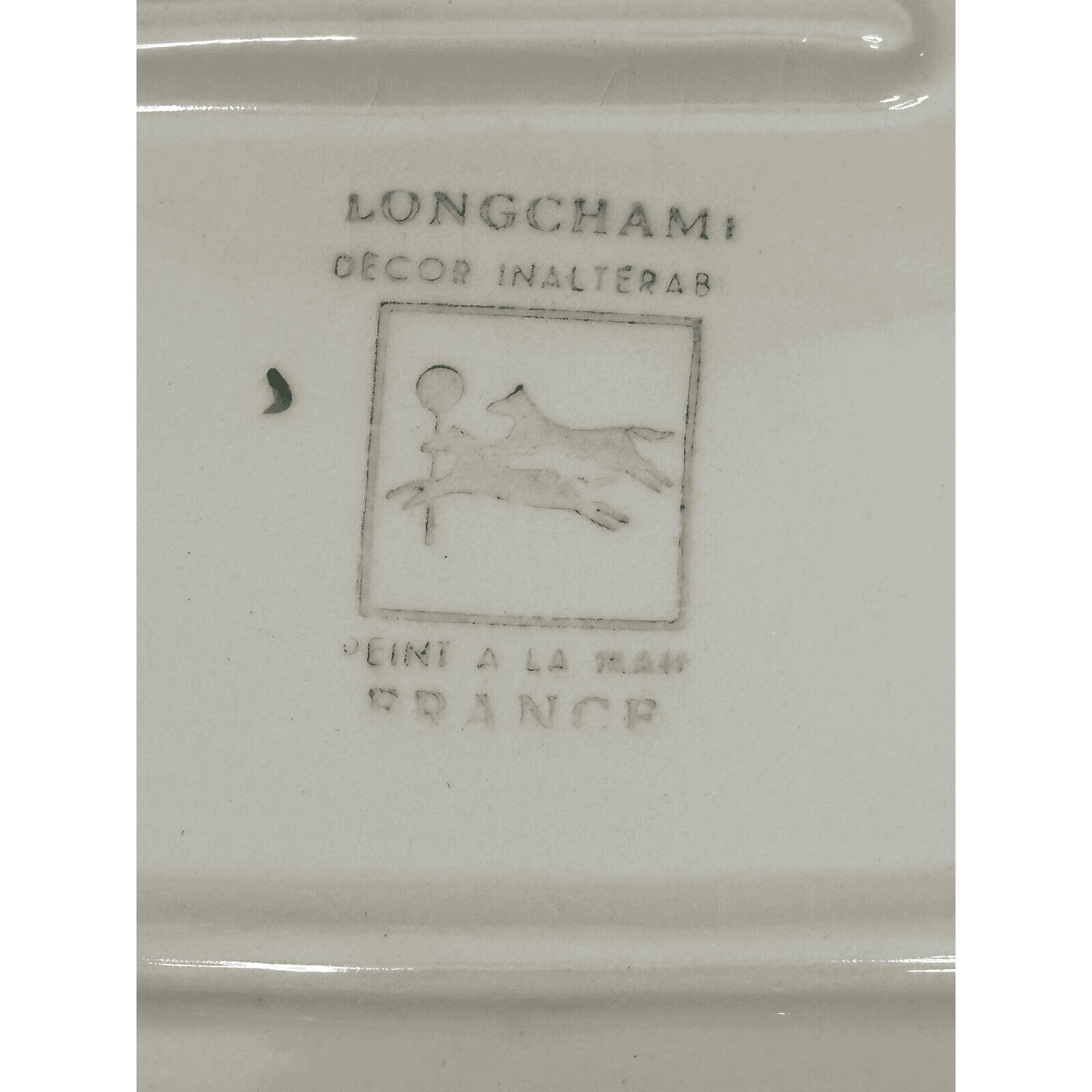 Longchamp France Tulip Peint Main Vintage Sandwich Trays and Cups-Set of 2 - Thumbnail 8