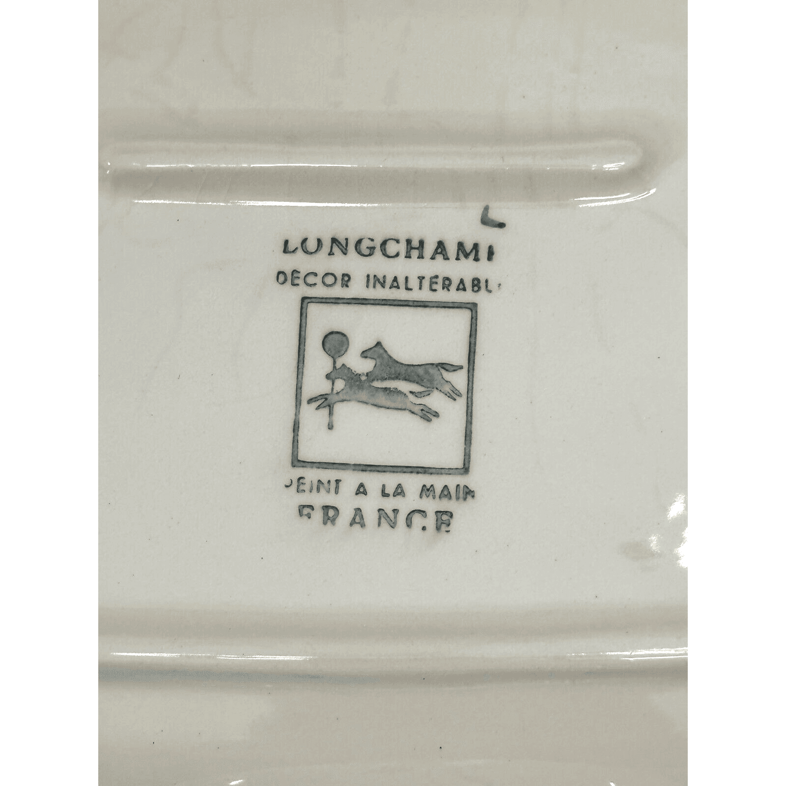 Longchamp France Tulip Peint Main Vintage Sandwich Trays and Cups-Set of 2 - Thumbnail 7