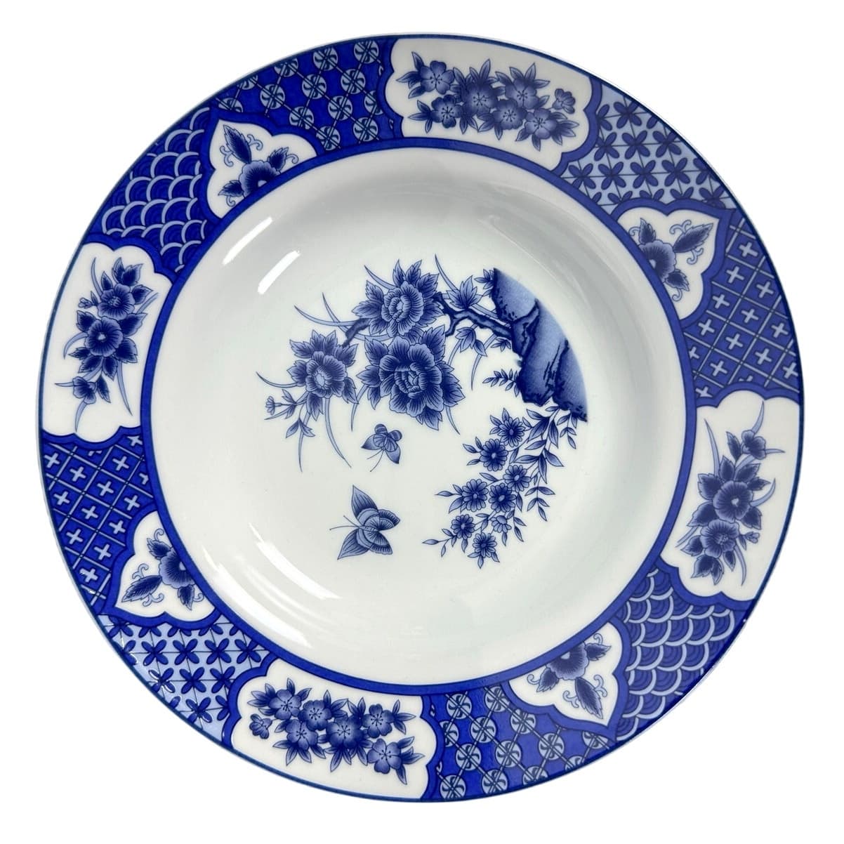 Imari Blossom China Retired Blue White Floral Butterfly 5-PC Place Setting-Rare! - Thumbnail 5