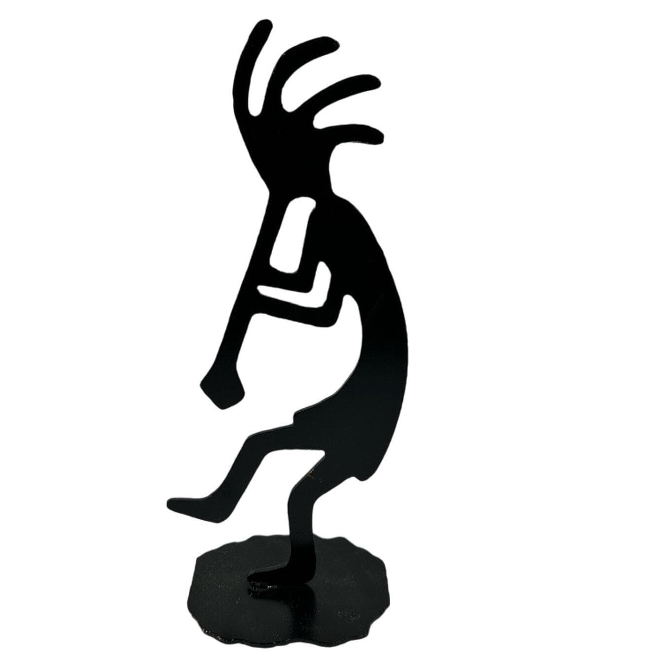 Handcrafted R.J. Albuquerque NM Kokopelli Flute Player Metal Sculpture 16.5"