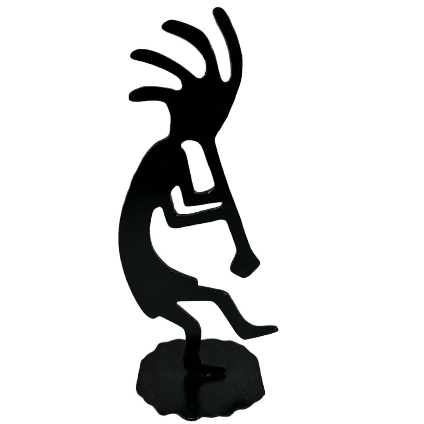 Handcrafted R.J. Albuquerque NM Kokopelli Flute Player Metal Sculpture 16.5" - Thumbnail 2