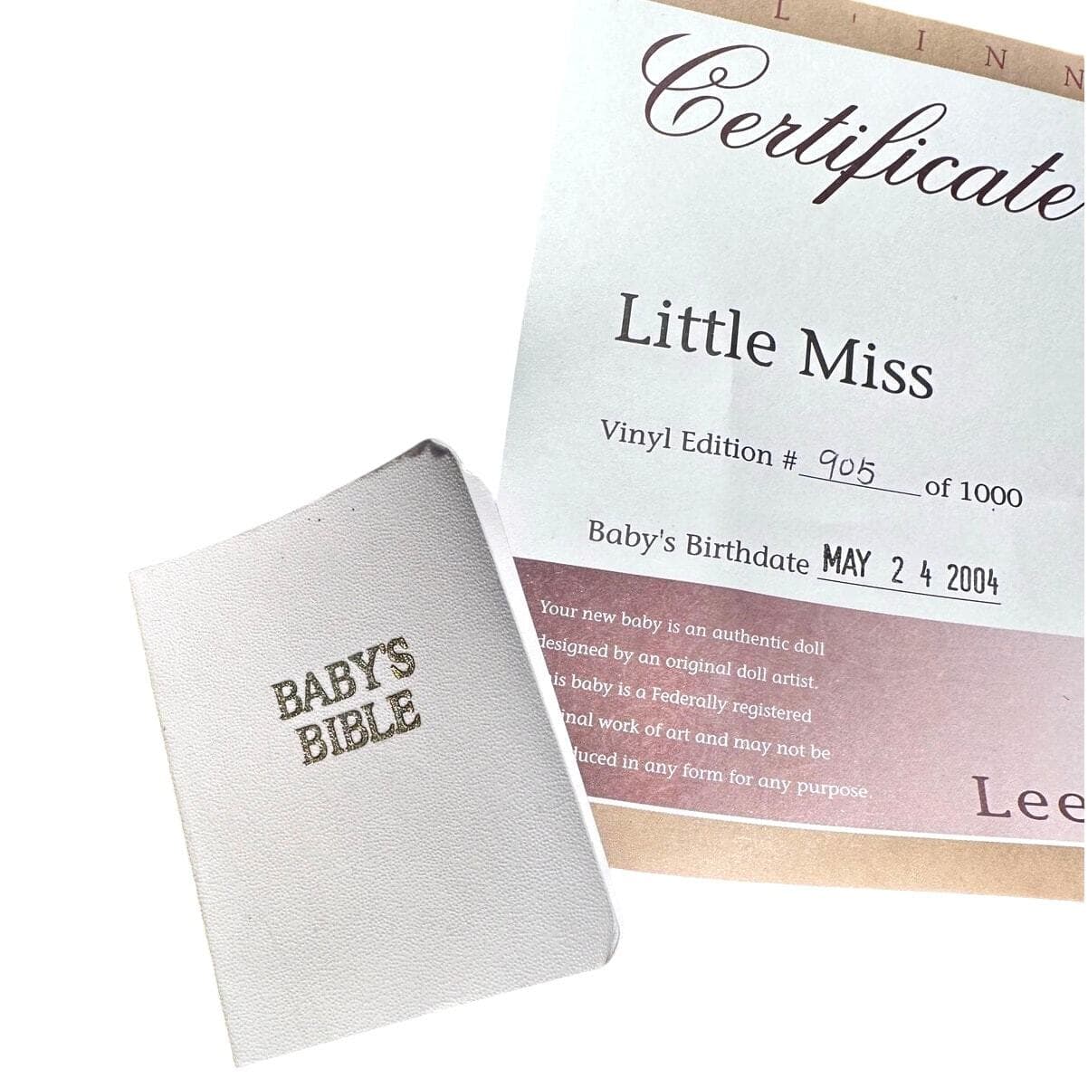 Lee Middleton Original Dolls Artist Studio #905/1000-2004 "Little Miss"-NEW! - Thumbnail 5