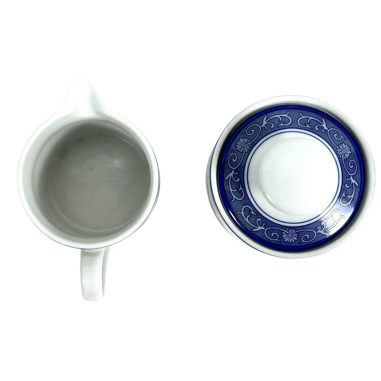 Imari Blossom China Retired Blue White Floral Butterfly Creamer/Sugar Bowl-Rare! - Thumbnail 5