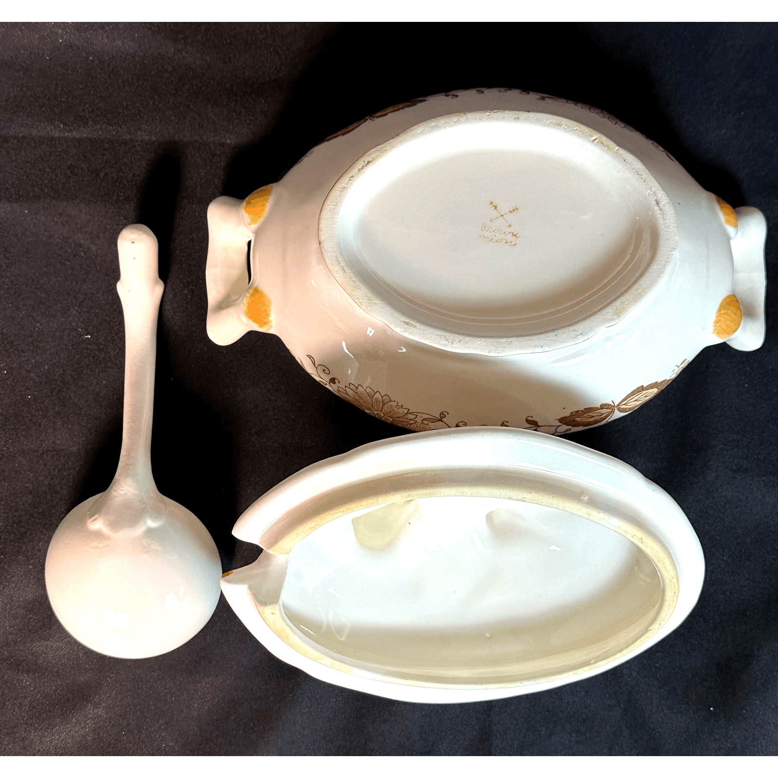 Arnart Creations Braun Onion Vintage 1950's Soup Tureen with Ladle - Thumbnail 6