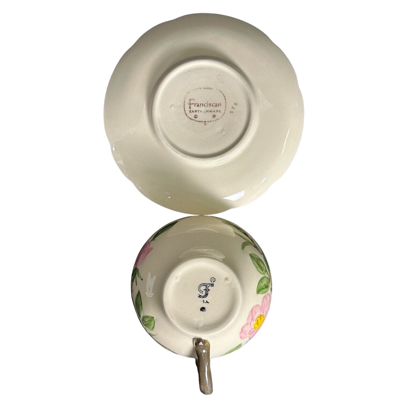 Franciscan Desert Rose Vintage Cup and Saucer Set - Thumbnail 4