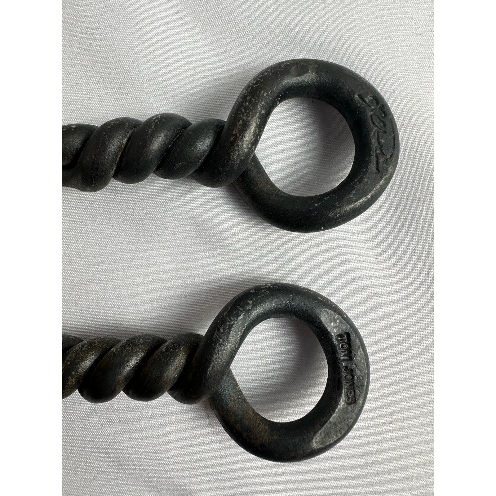 Forged Metal BarBQ Tools Twisted Leaf Design Original Box Texas Signed-Set of 2! - Thumbnail 6