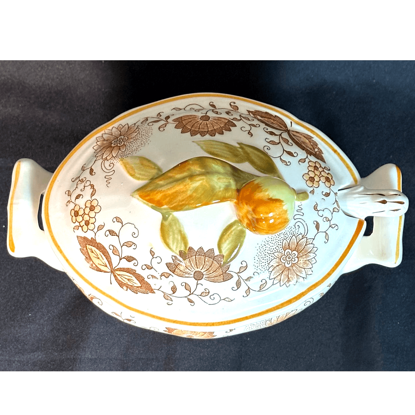 Arnart Creations Braun Onion Vintage 1950's Soup Tureen with Ladle - Thumbnail 2