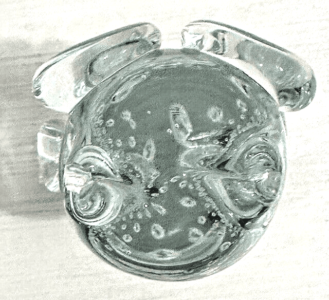 Clear Bubble Crystal Owl Absolutely Adorable! Vintage. - Thumbnail 4