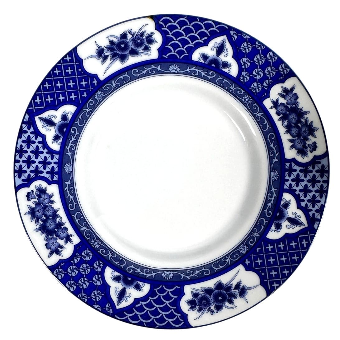 Imari Blossom China Retired Blue White Floral Butterfly 5-PC Place Setting-Rare! - Thumbnail 6