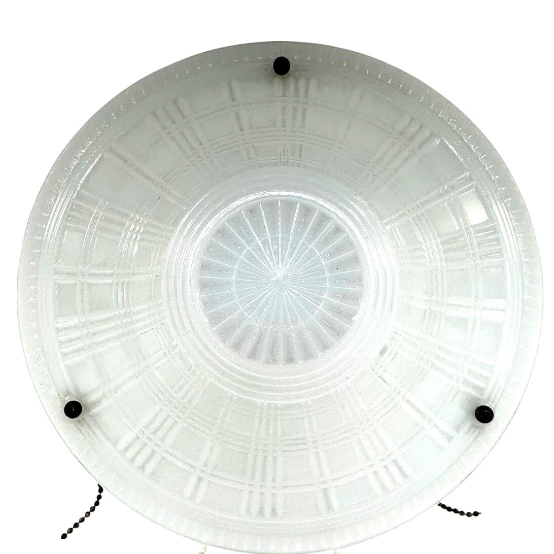 Art Deco Hanging Opalescent Milk Glass 10.5" Vintage Ceiling Light Shade-Rare