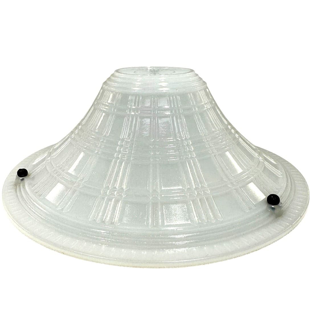 Art Deco Hanging Opalescent Milk Glass 10.5" Vintage Ceiling Light Shade-Rare - Thumbnail 2