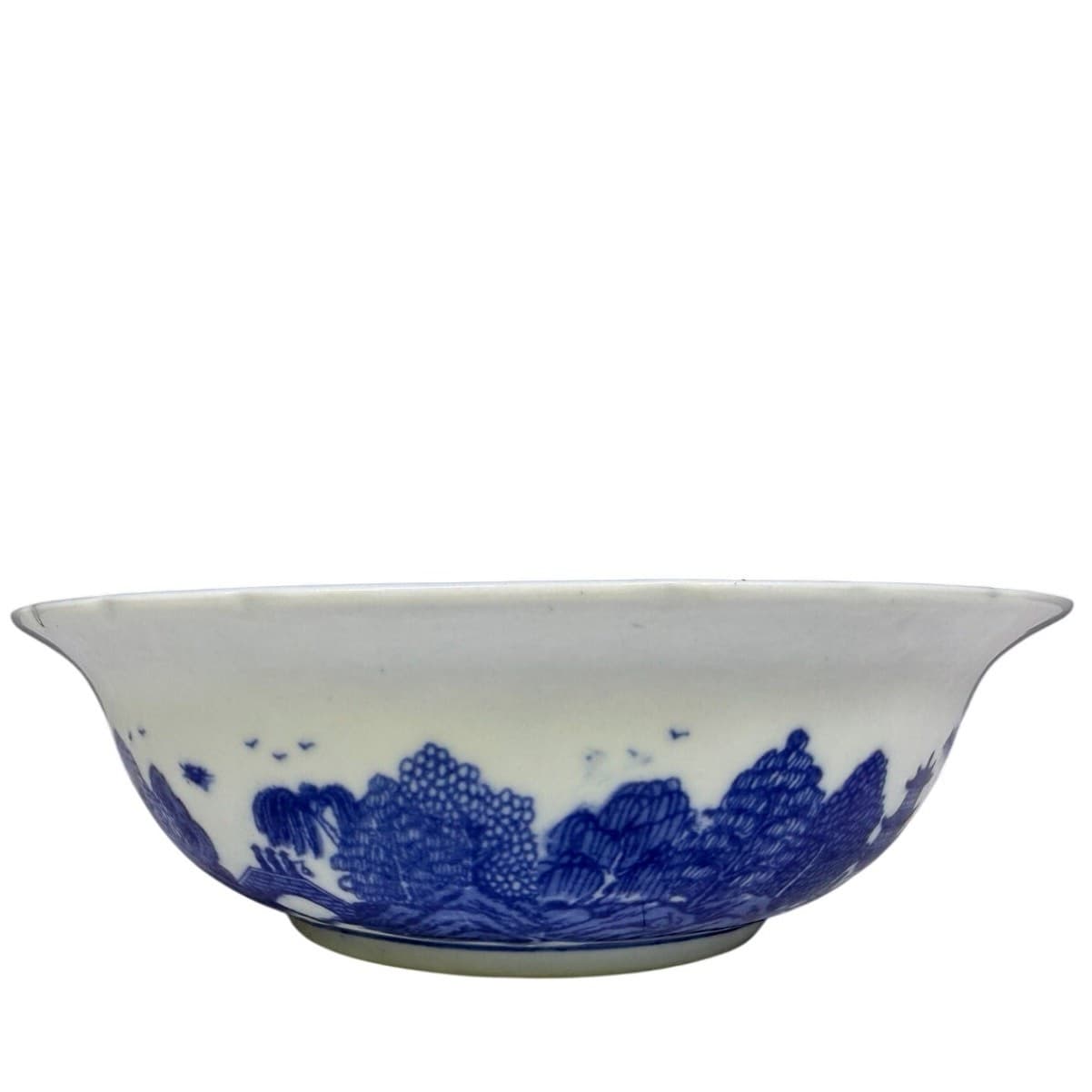 Antique Victoria Ware Ironstone Heavy Blue and White 9.25" Presentation Bowl - Thumbnail 4