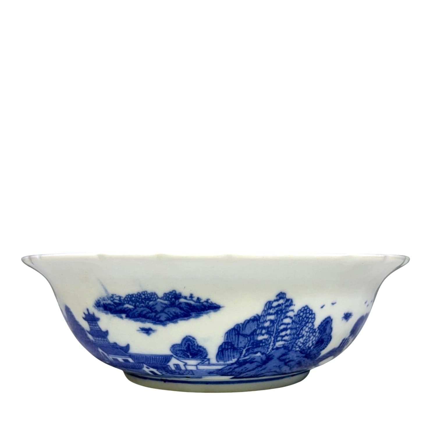 Antique Victoria Ware Ironstone Heavy Blue and White 9.25" Presentation Bowl - Thumbnail 6